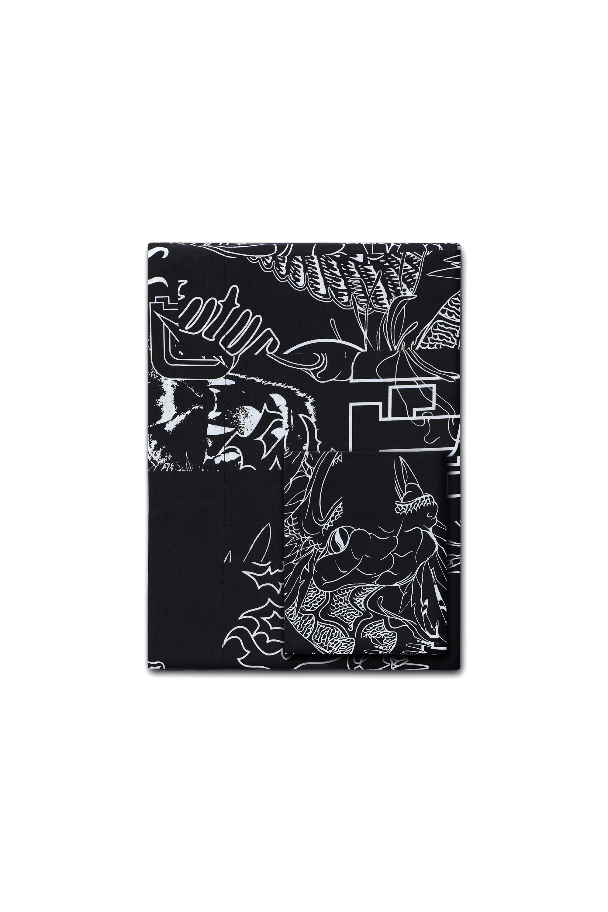 Diesel - 2004038 PCPP COLLEGE    255X255 PR002, Unisex Bettbezug-Set COLLEGE in Schwarz - 1