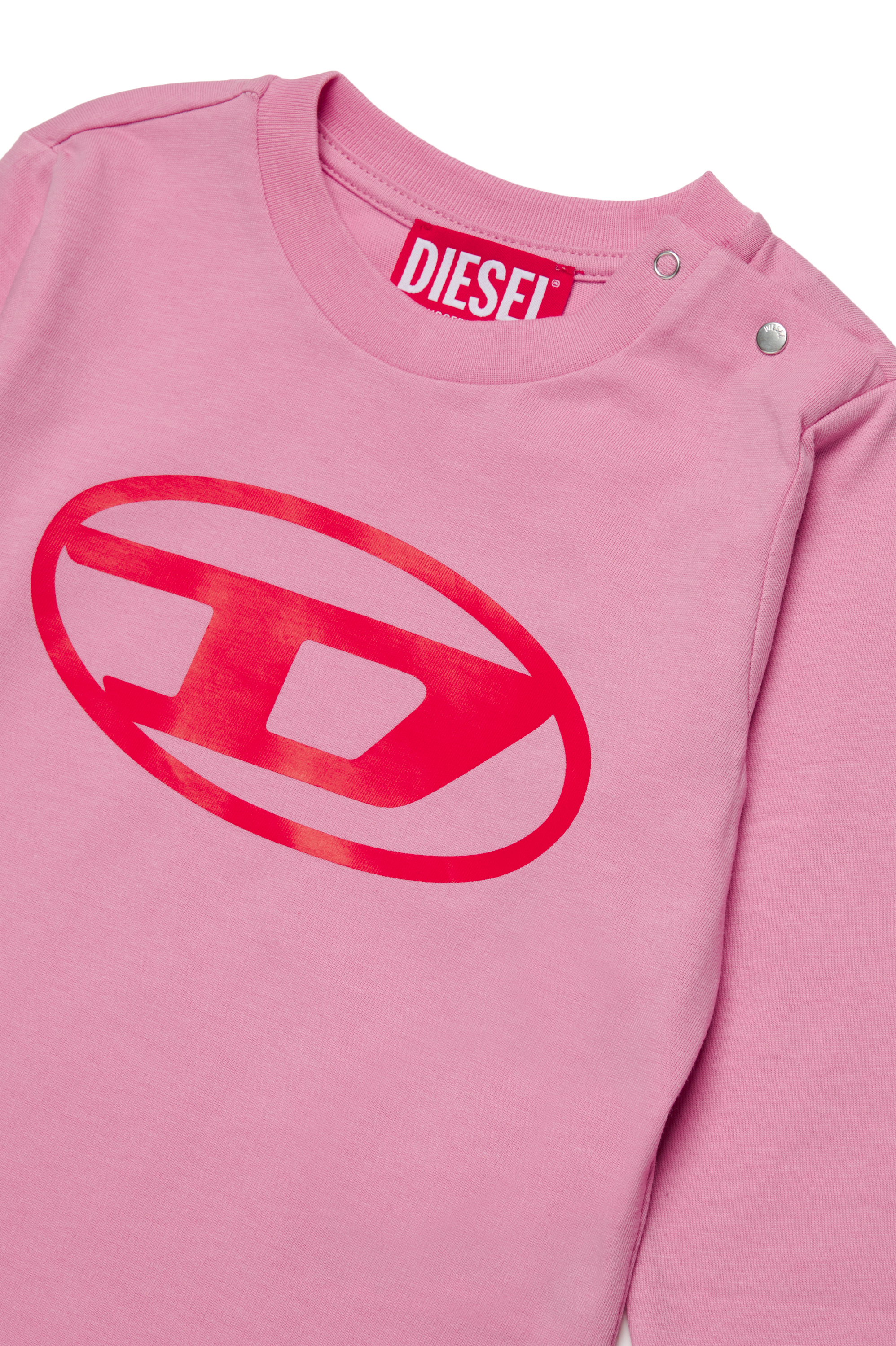 Diesel - TCERBLSB, Unisex Langarm-T-Shirt mit Oval D in Rosa - Image 3