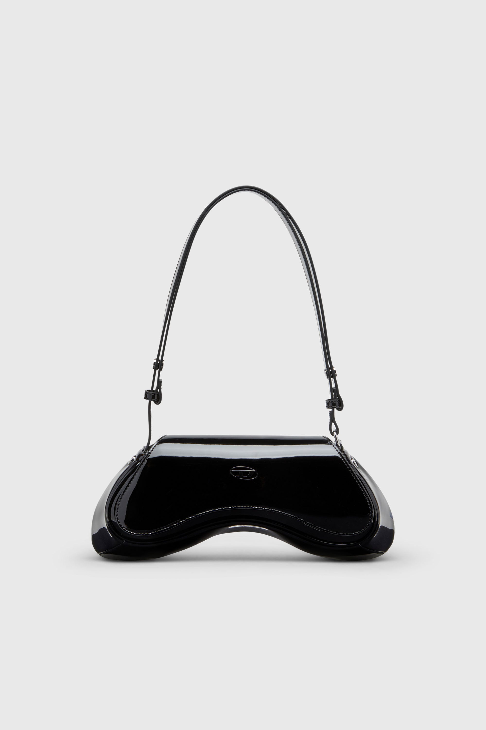Diesel - PLAY CROSSBODY, Damen Play-Gl&auml;nzende Crossbody-Tasche in Schwarz - 1