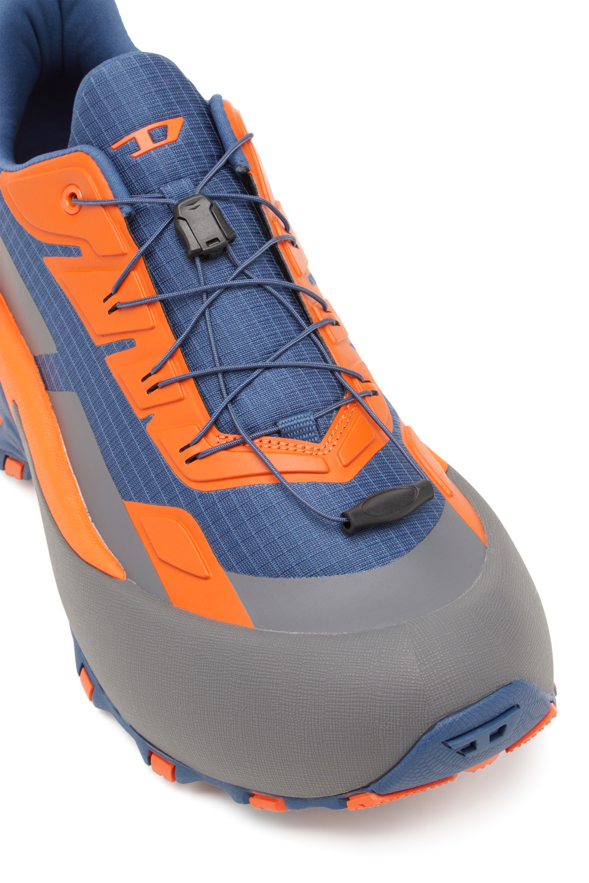 Diesel - D-CAGE RUNNER, Man's D-Cage Runner-Sneakers in TPU-trimmed ripstop in Blue/Orange - 7