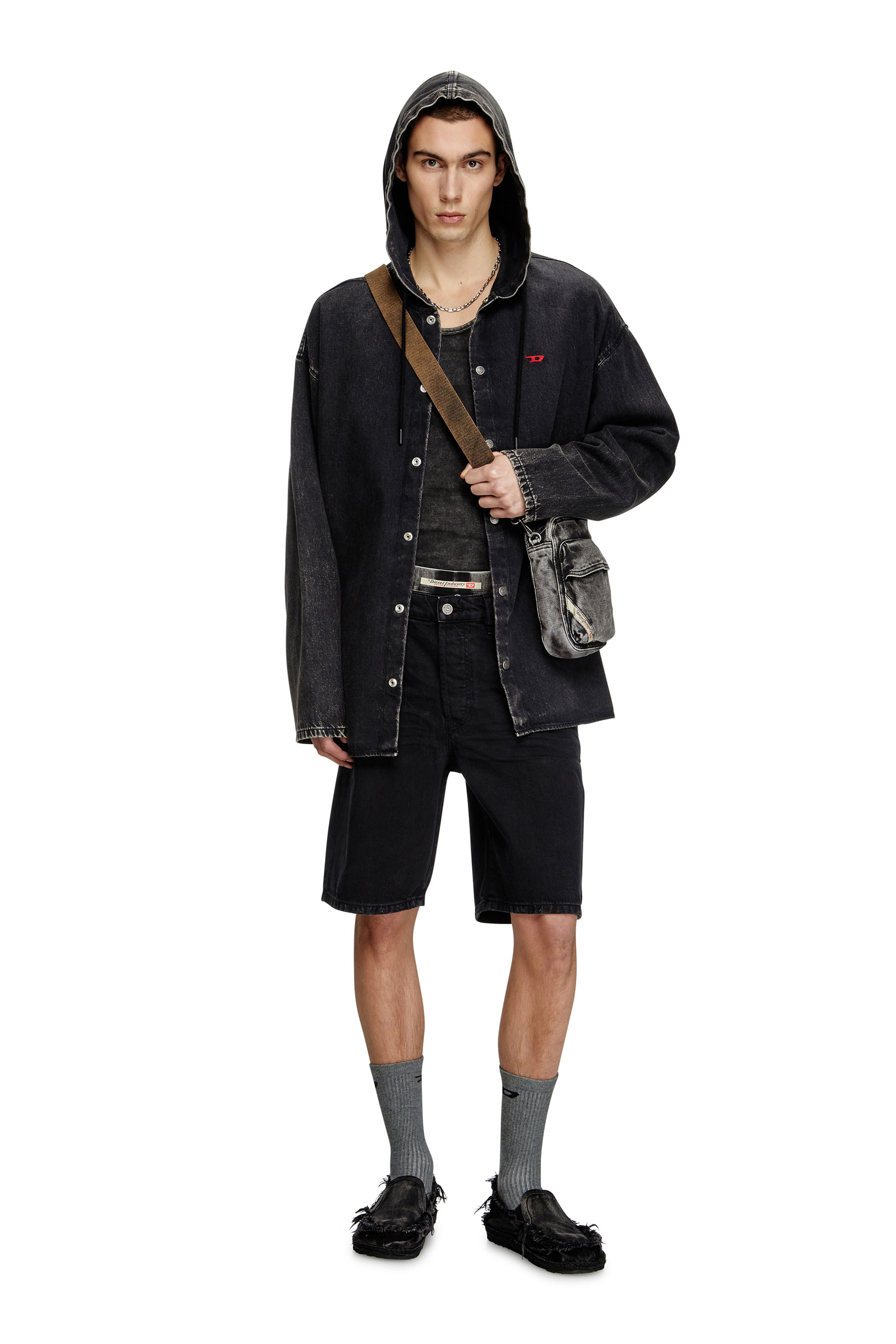 Diesel - REGULAR-SHORT, Herren Shorts aus Denim in Schwarz - 1