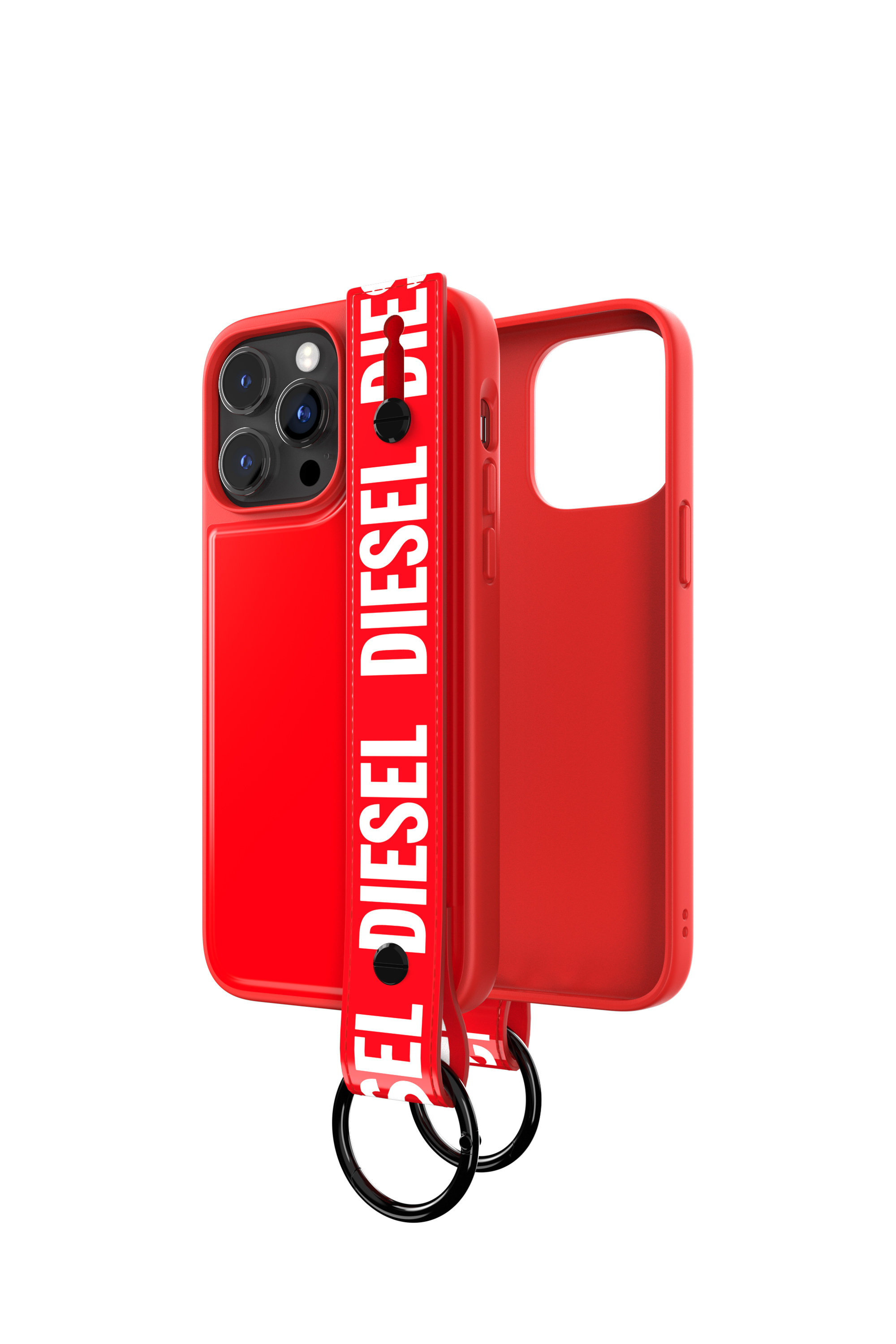 Diesel - 50288 MOULDED CASE, Unisex Handstrap Case for iPhone 14 Pro Max in Rot - 1