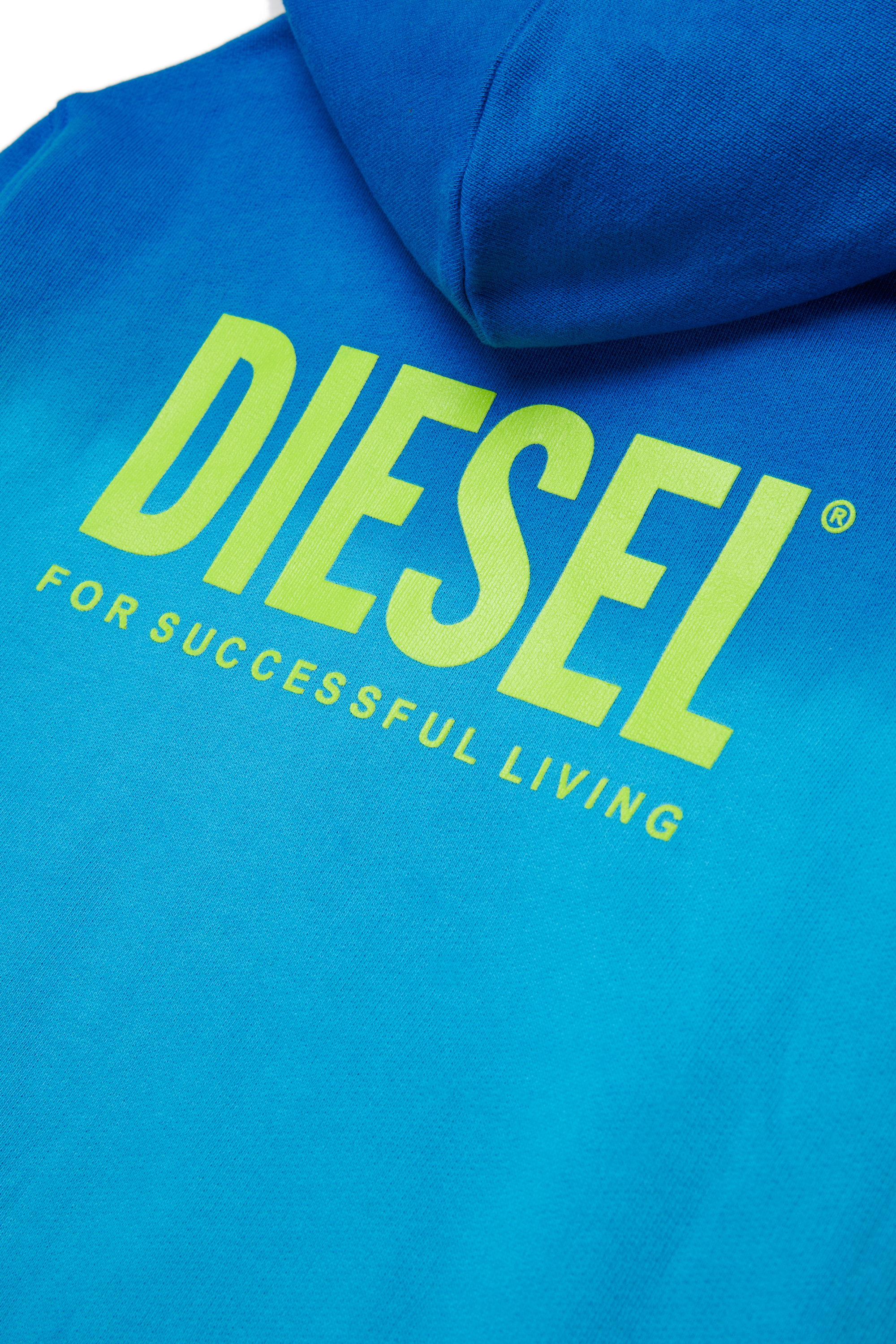 Diesel - SHADE OVER, Herren Verlauf-Hoodie mit Logodruck in Blau - 4