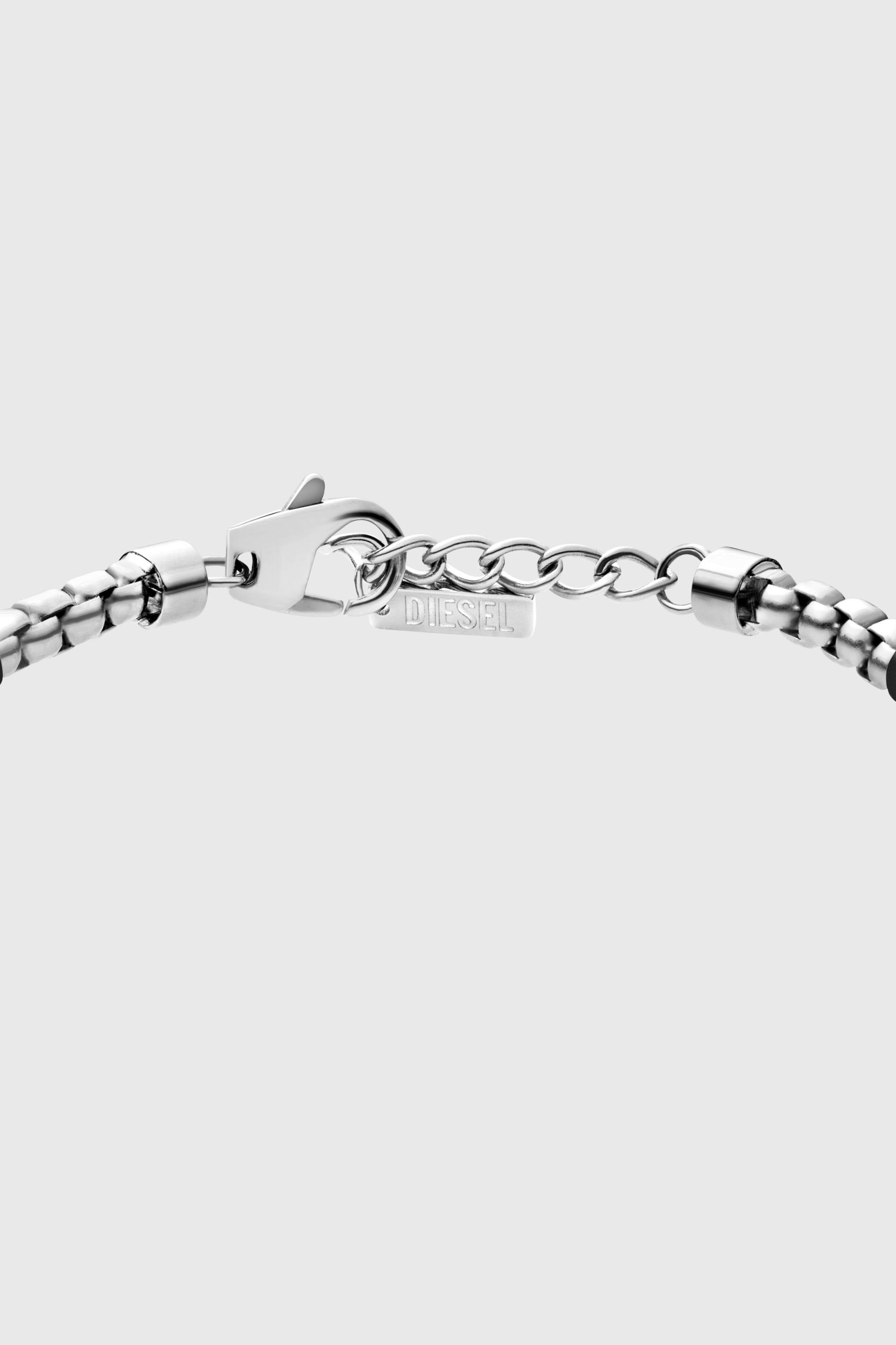 Diesel - DX1634931 JEWELLERY, Unisex Kettenarmband aus zweifarbigem Edelstahl in Silber/Schwarz - 2