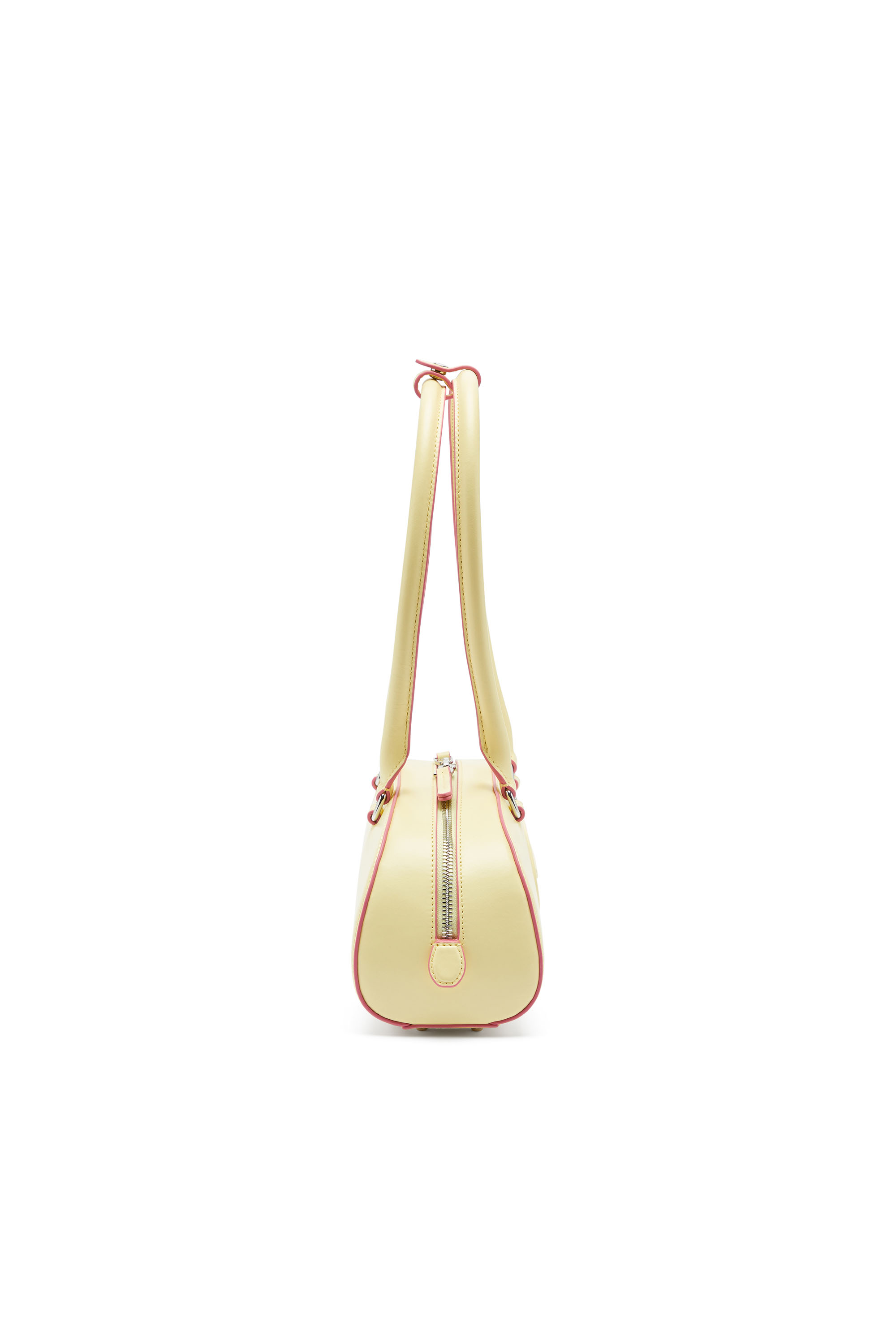 Diesel - 1DR DOME SHOULDER EW, Damen 1DR Dome - Langgezogene Bowlingtasche aus Leder in Gelb - 4
