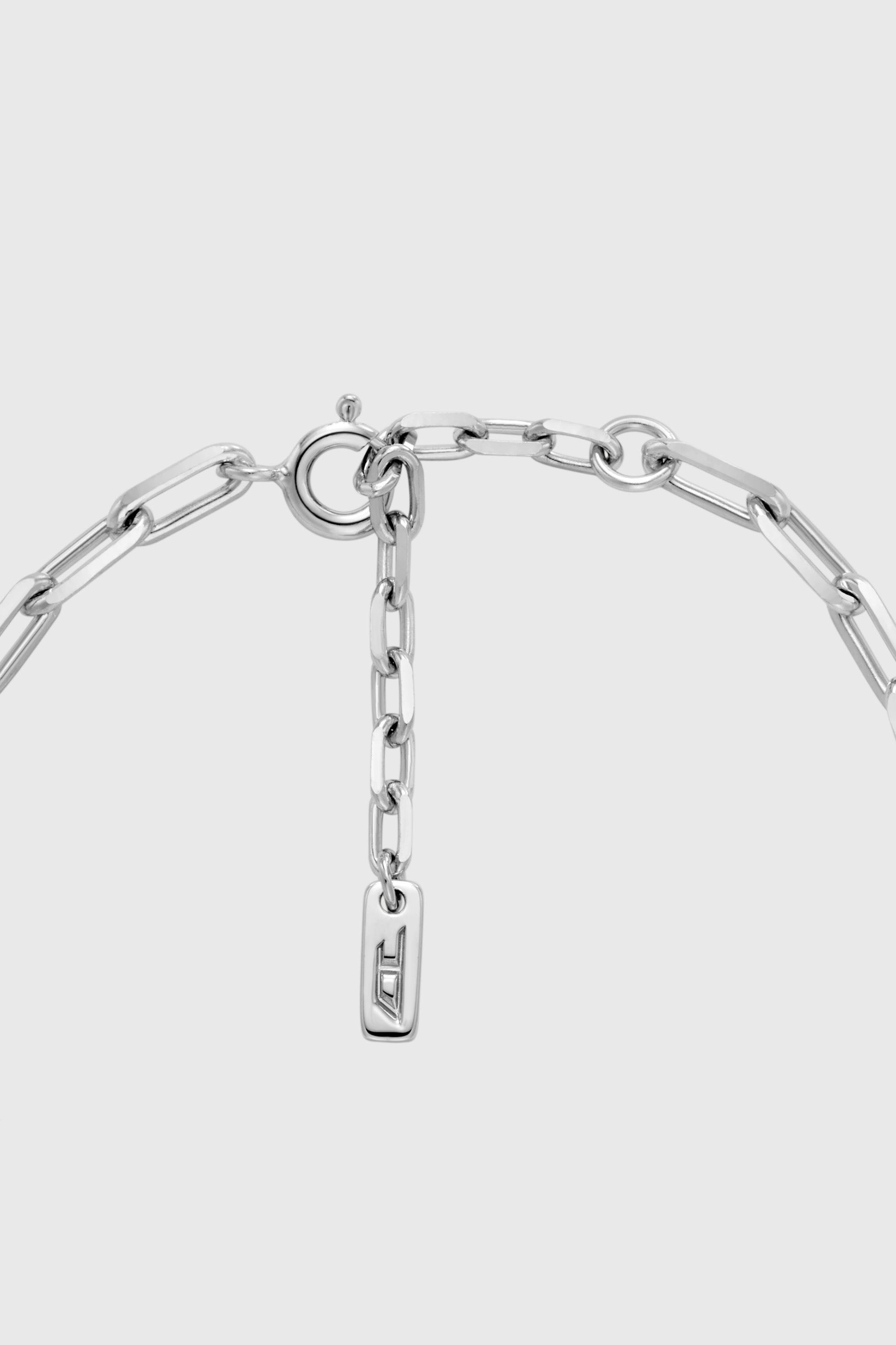 Diesel - DL1363040 STERLING SILVER JEWEL, Unisex Armband aus sterlingsilber mit kette in Silber - 2