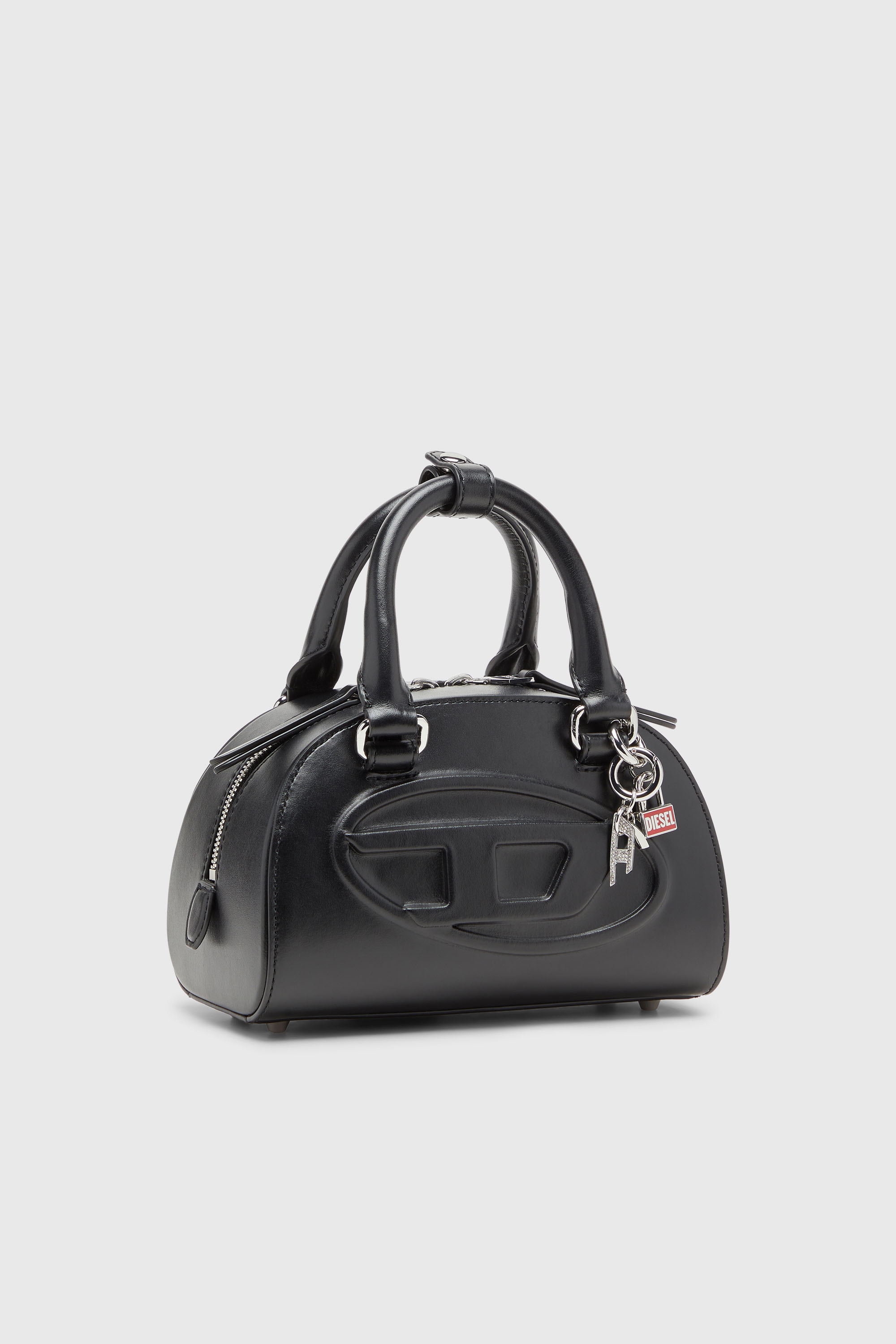 Diesel - CHARM-D, Unisex Metallschl&uuml;sselanh&auml;nger mit D-Anh&auml;nger aus Strass in Silber - 2