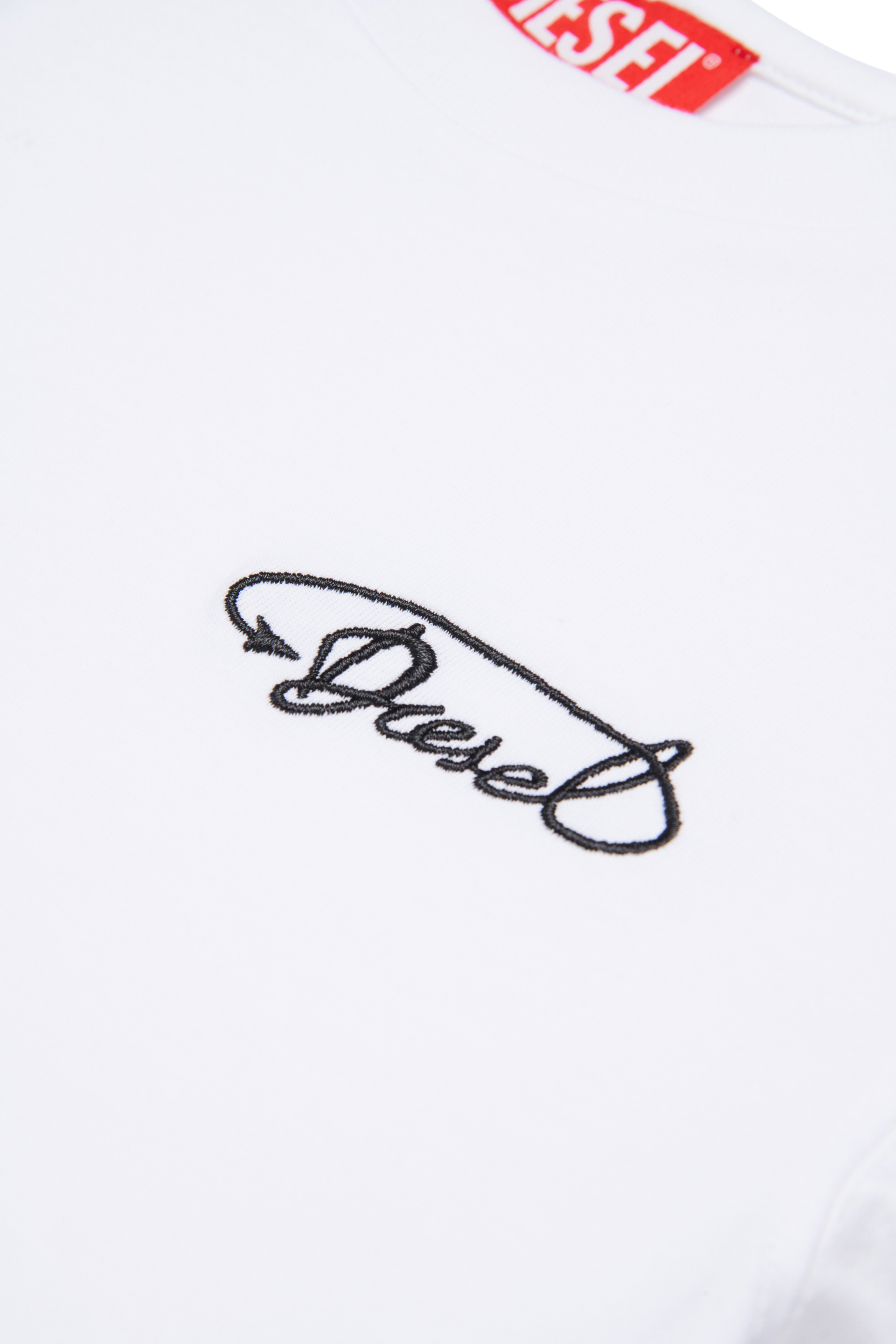 Diesel - TDIEGORL13, Herren Baumwoll-T-Shirt mit gesticktem Logo in Weiß - 4