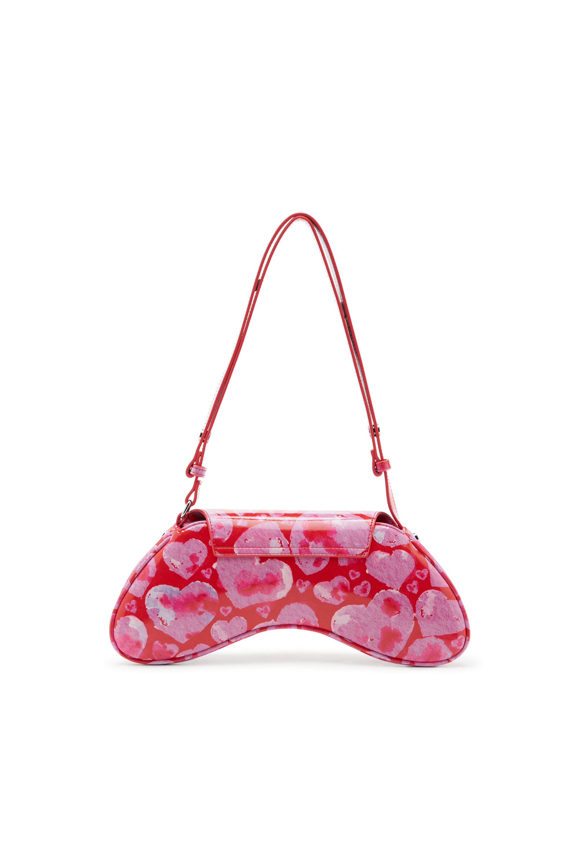 Diesel - ST VALENTINE-PLAY CROSSBODY, Damen St Valentine-Play-Crossbody-Tasche mit all-over Herz-Print in Rosa - 2