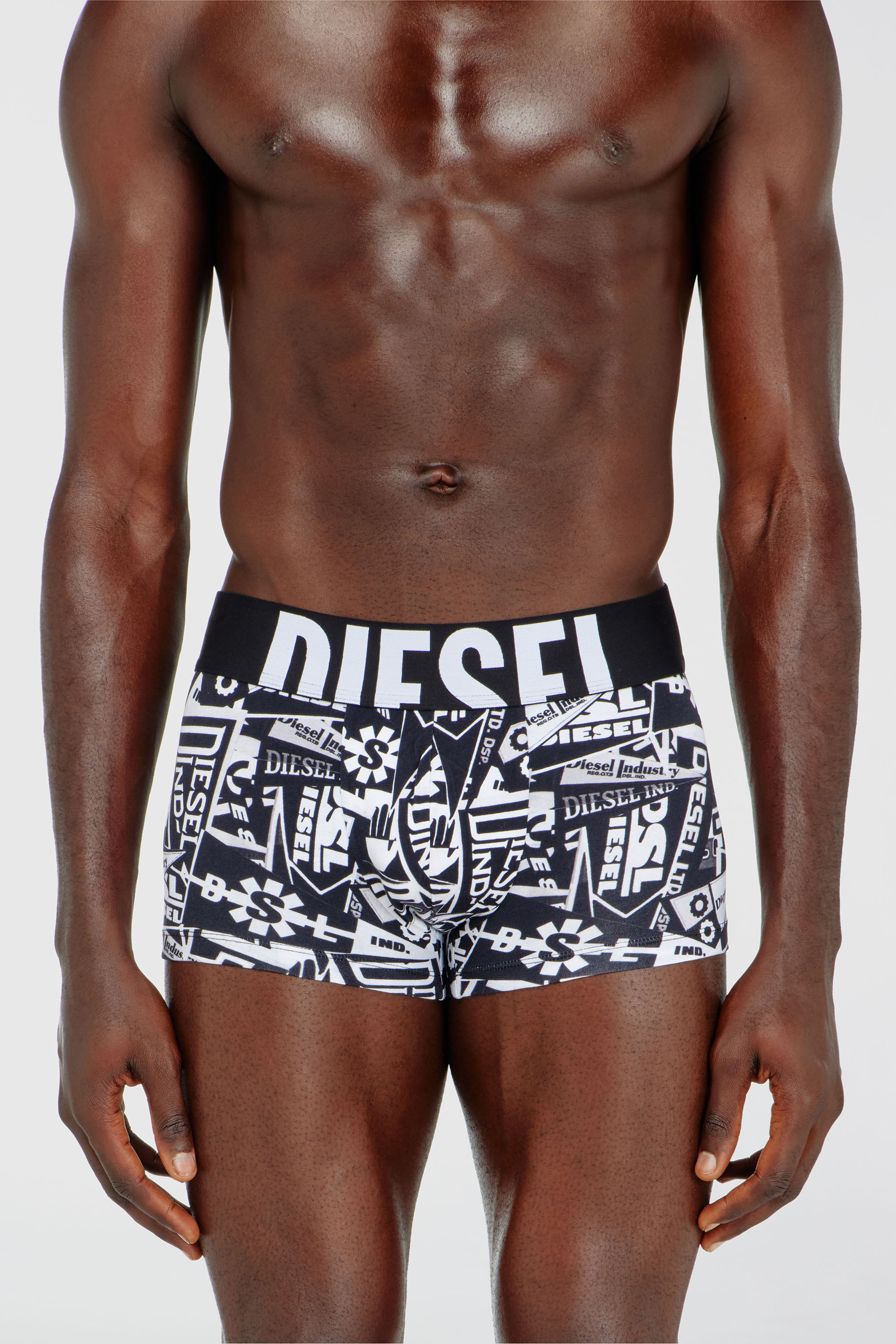 Diesel - UMBX-DAMIENTHREEPACK-5.5EL, Herren Dreierpack Boxershorts mit Flaggen-Print in Schwarz/Weiss - 2