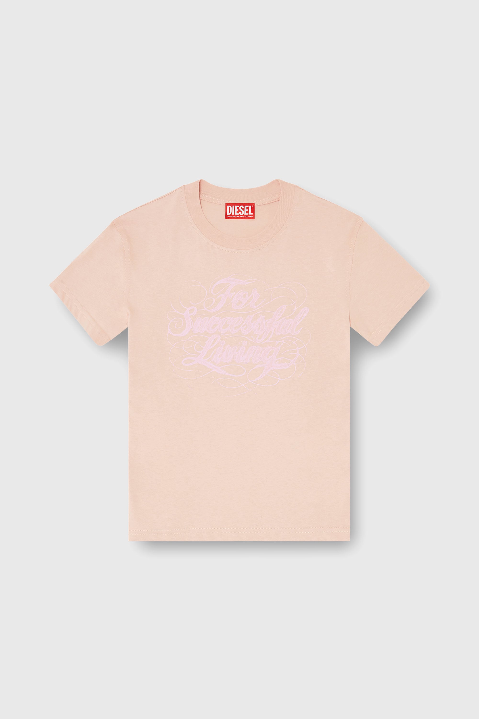 Diesel - T-ILA-AA4, Damen T-Shirt mit Logo-Print in Rosa - 2