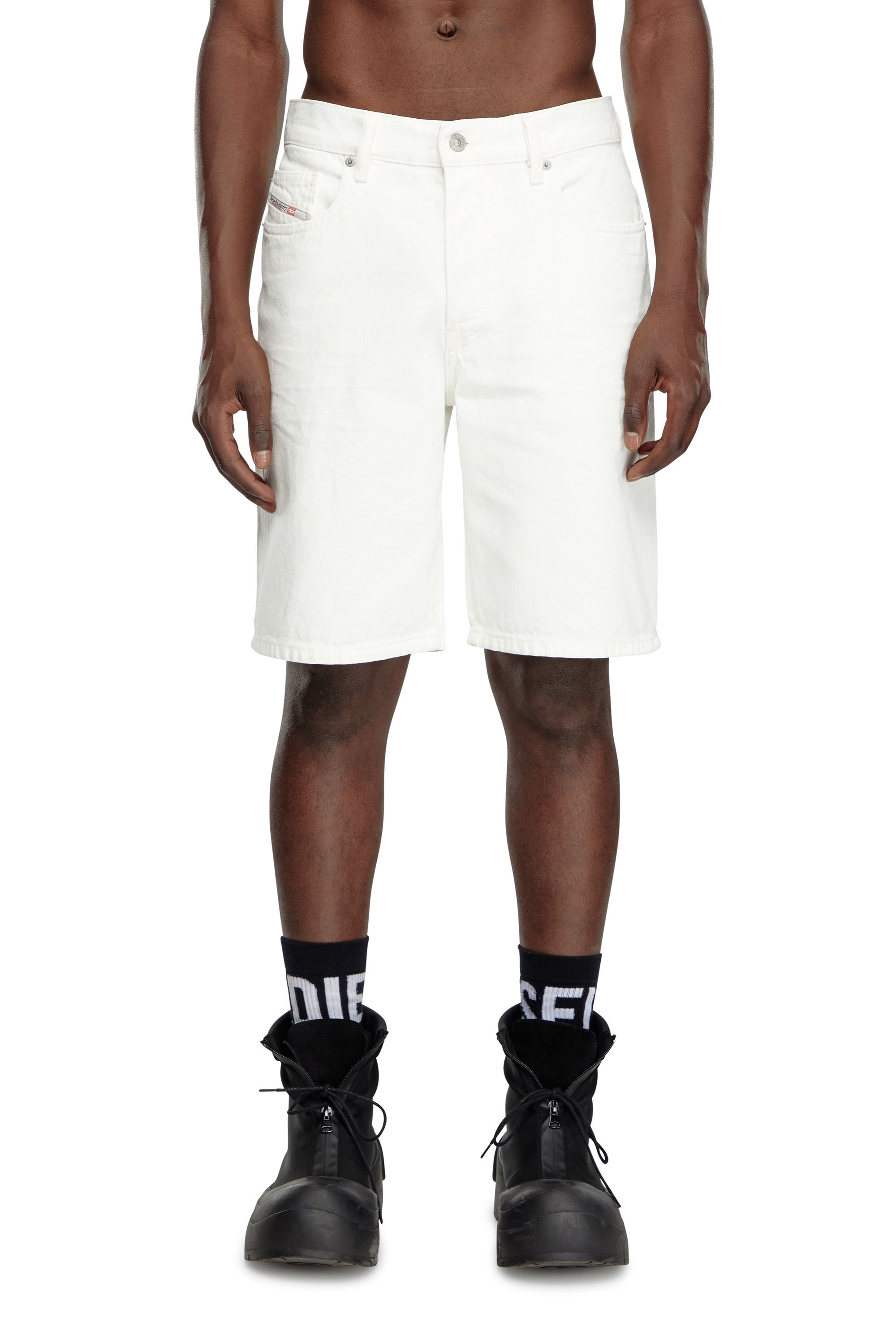 Diesel - REGULAR-SHORT, Man Denim shorts in White - Image 1