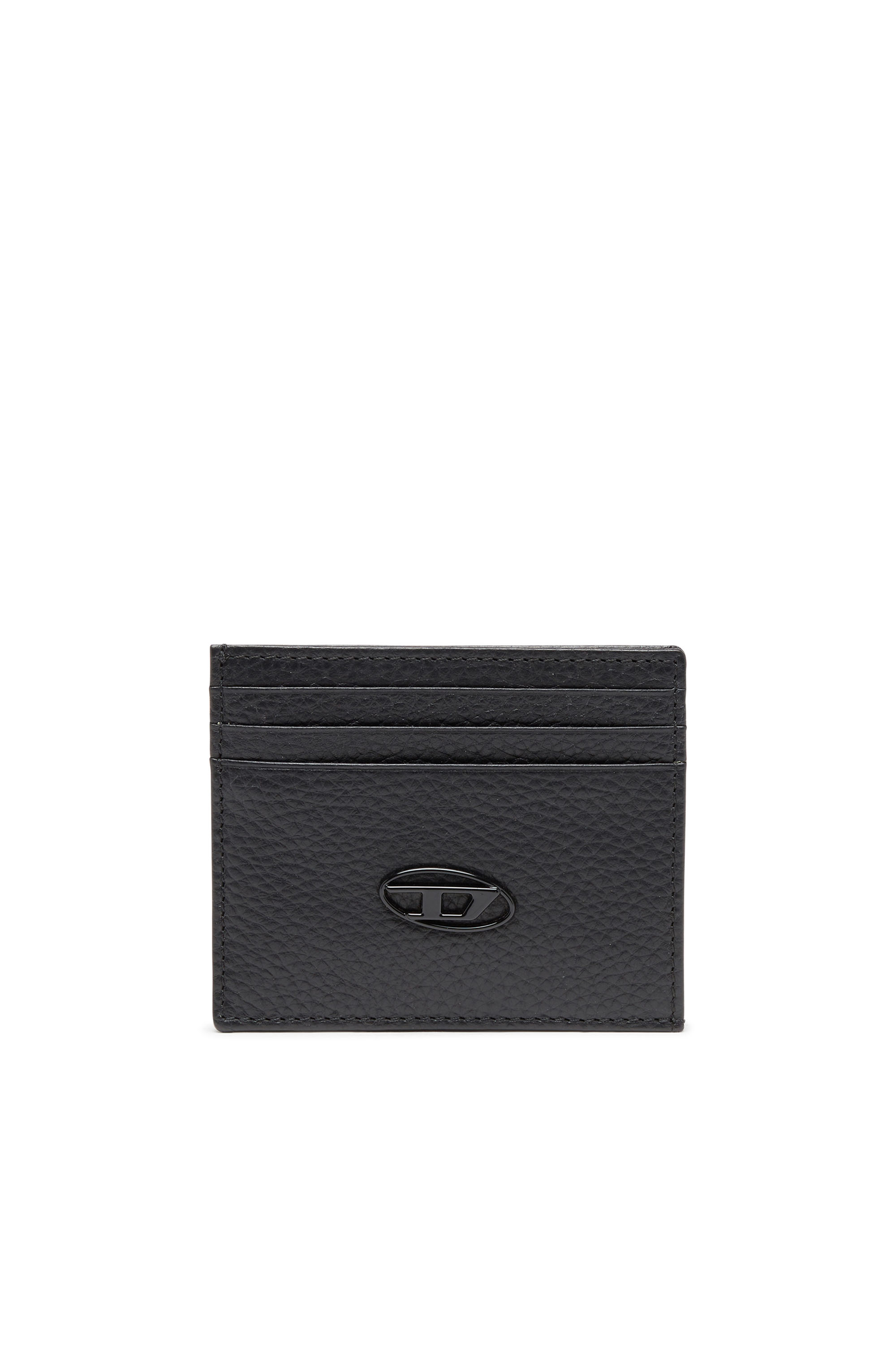 Diesel - CARD CASE, Herren Kartenetui aus genarbtem Leder in Schwarz - 1