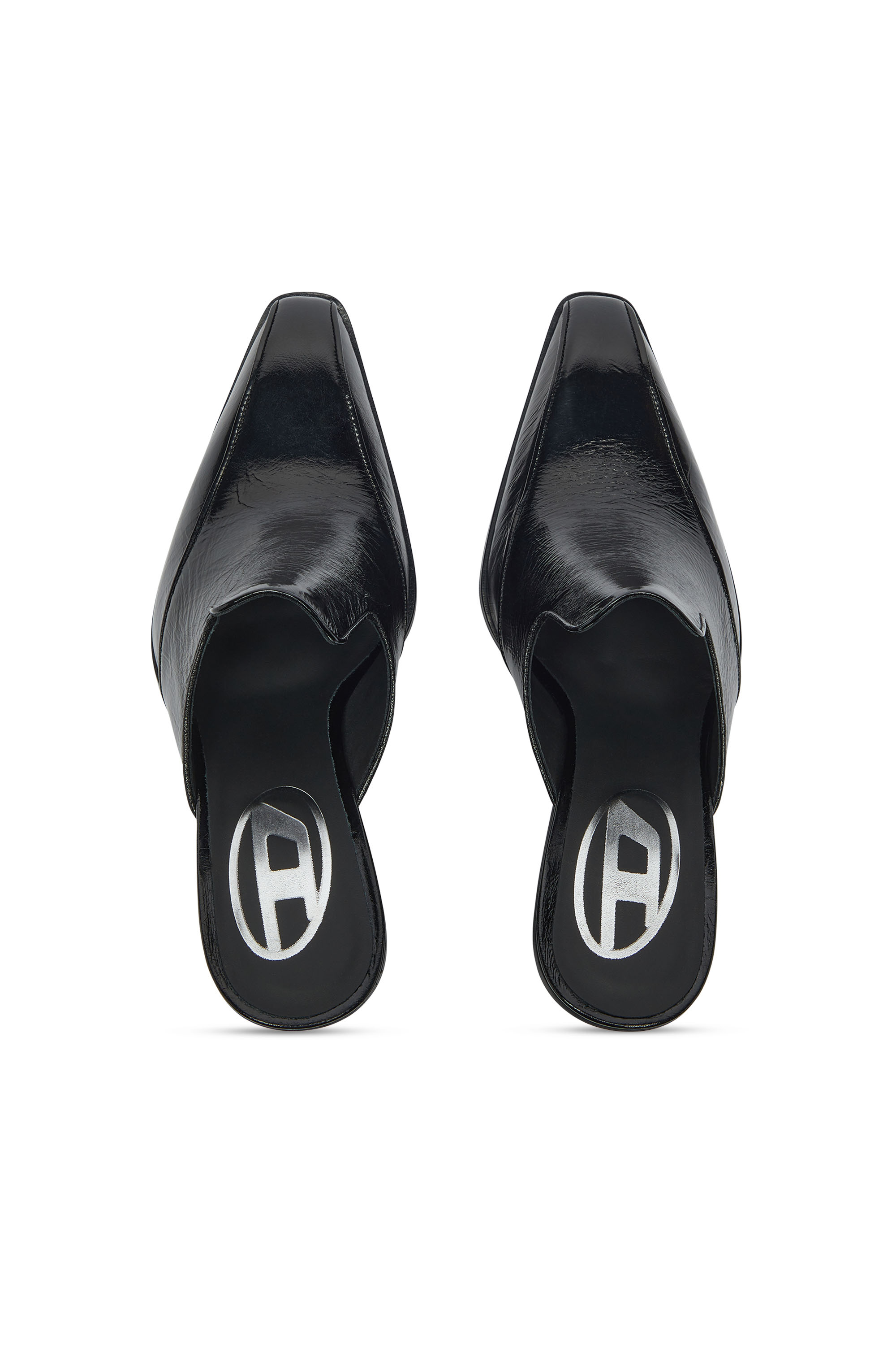 Diesel - D-LUFFY-75-MULE, Damen D-Luffy - Mules im Lackleder im Western-Stil in Schwarz - 4