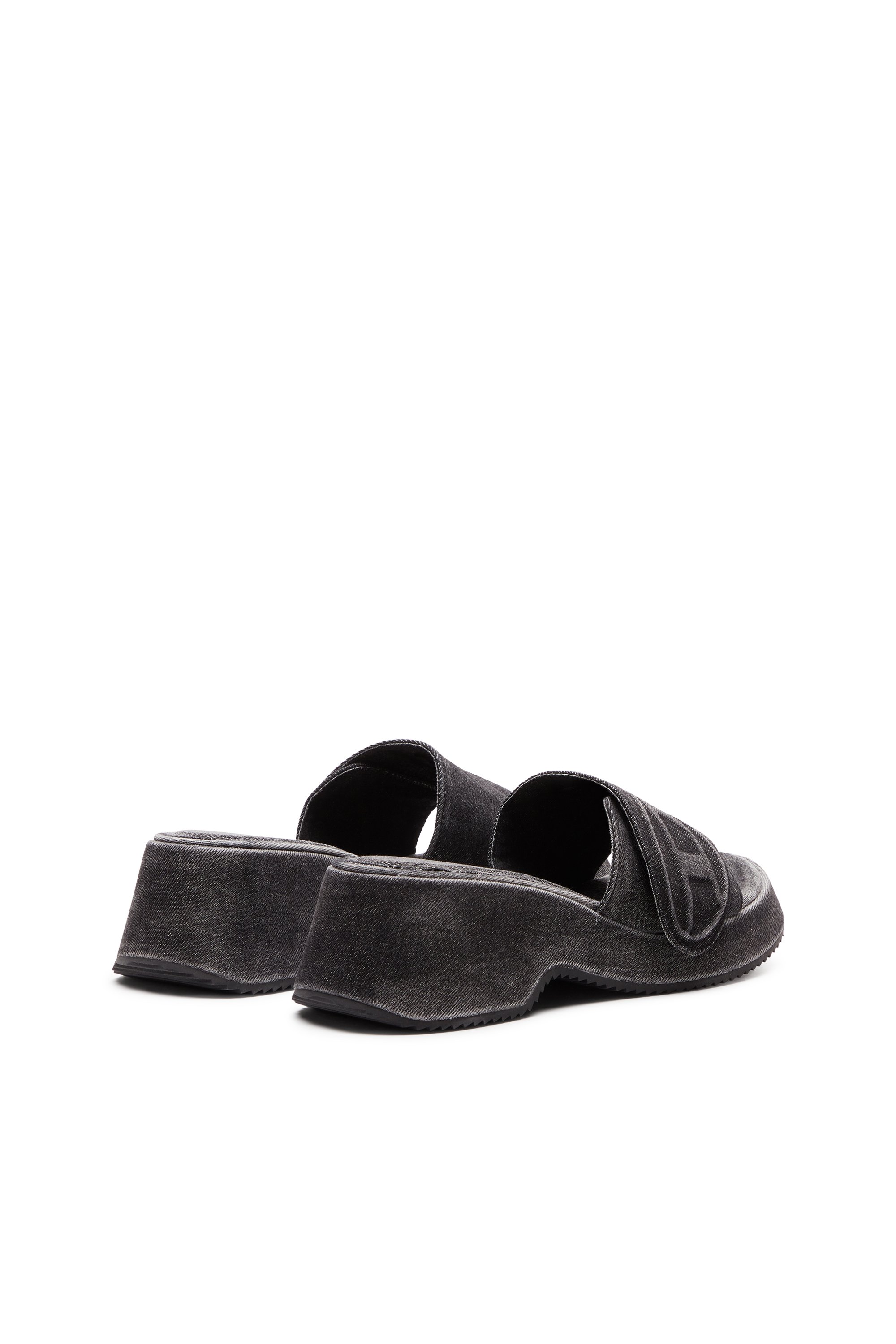 Diesel - SA-OVAL D PF W, Damen Sa-Oval D-Slide-Sandaletten aus Denim mit Oval D-Riemen in Schwarz - 3