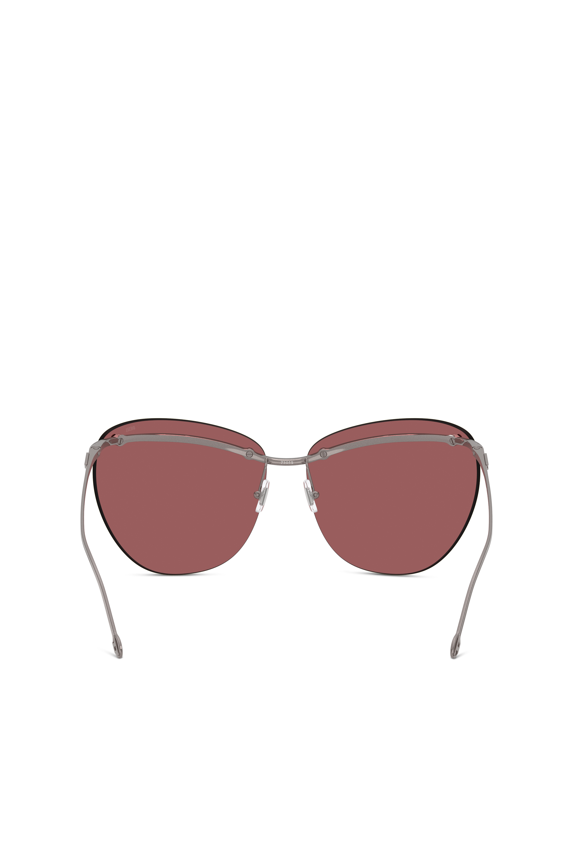 Diesel - 0DL1007, Unisex Sonnenbrille in Wraparound-Form in Dunkelviolett - 3