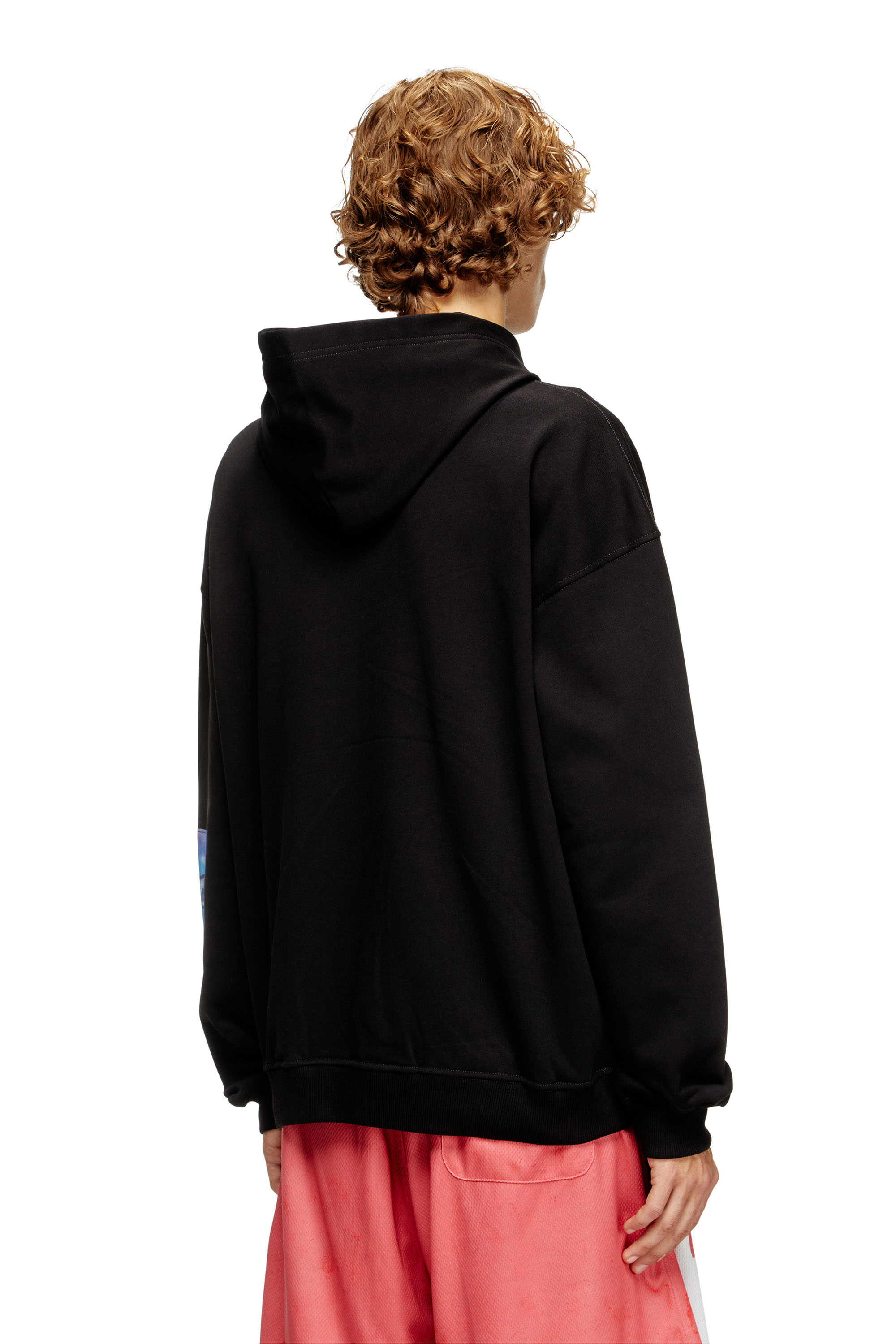 Diesel - S-BOXT-HOOD-T6, Herren Kapuzenpullover mit Logo-Foto-Patches in Schwarz - 4