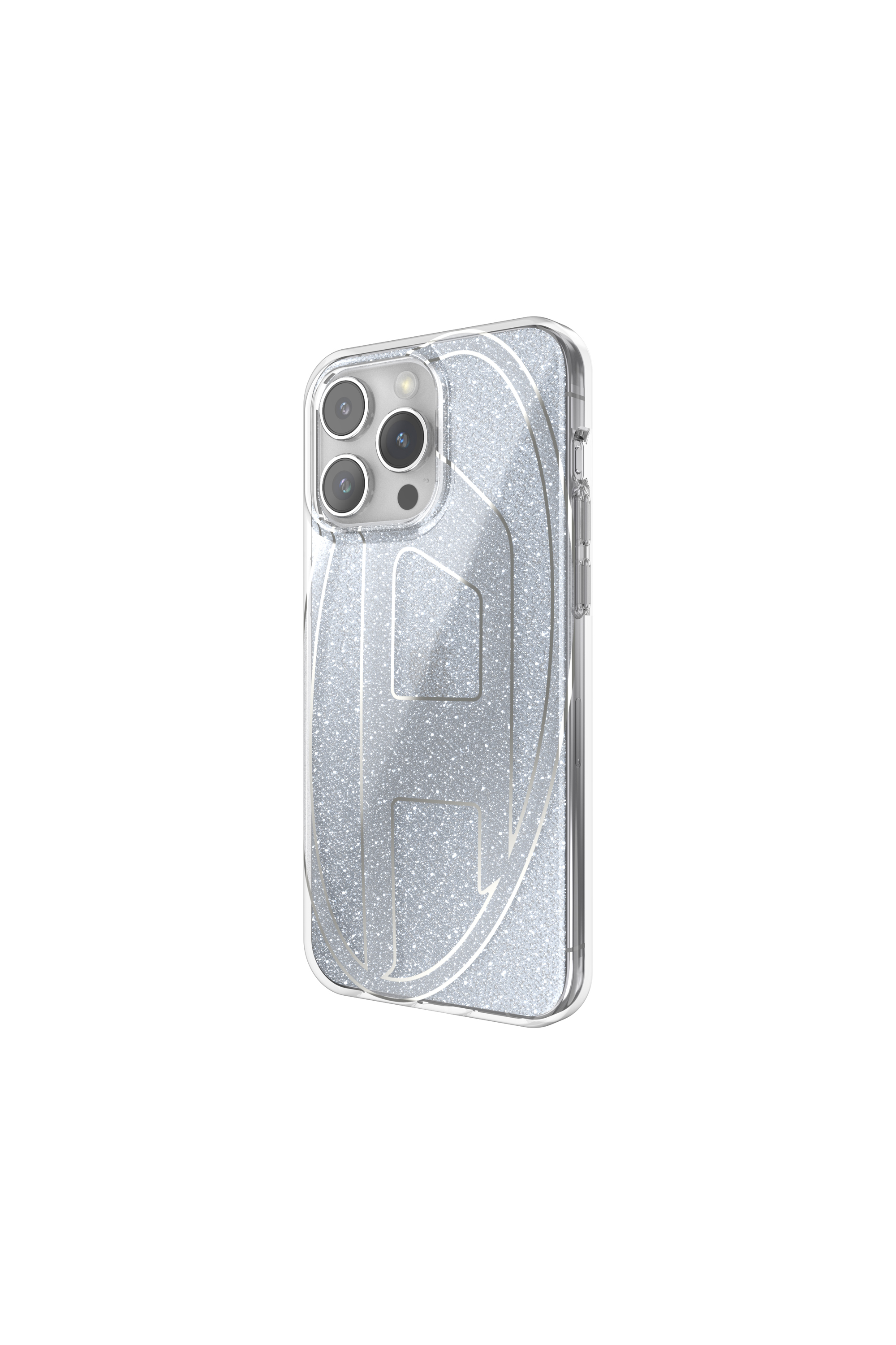 Diesel - 60033 AOP CASE, Unisex Glitter Case f&uuml;r iP 15 Pro Max in Silber - 4