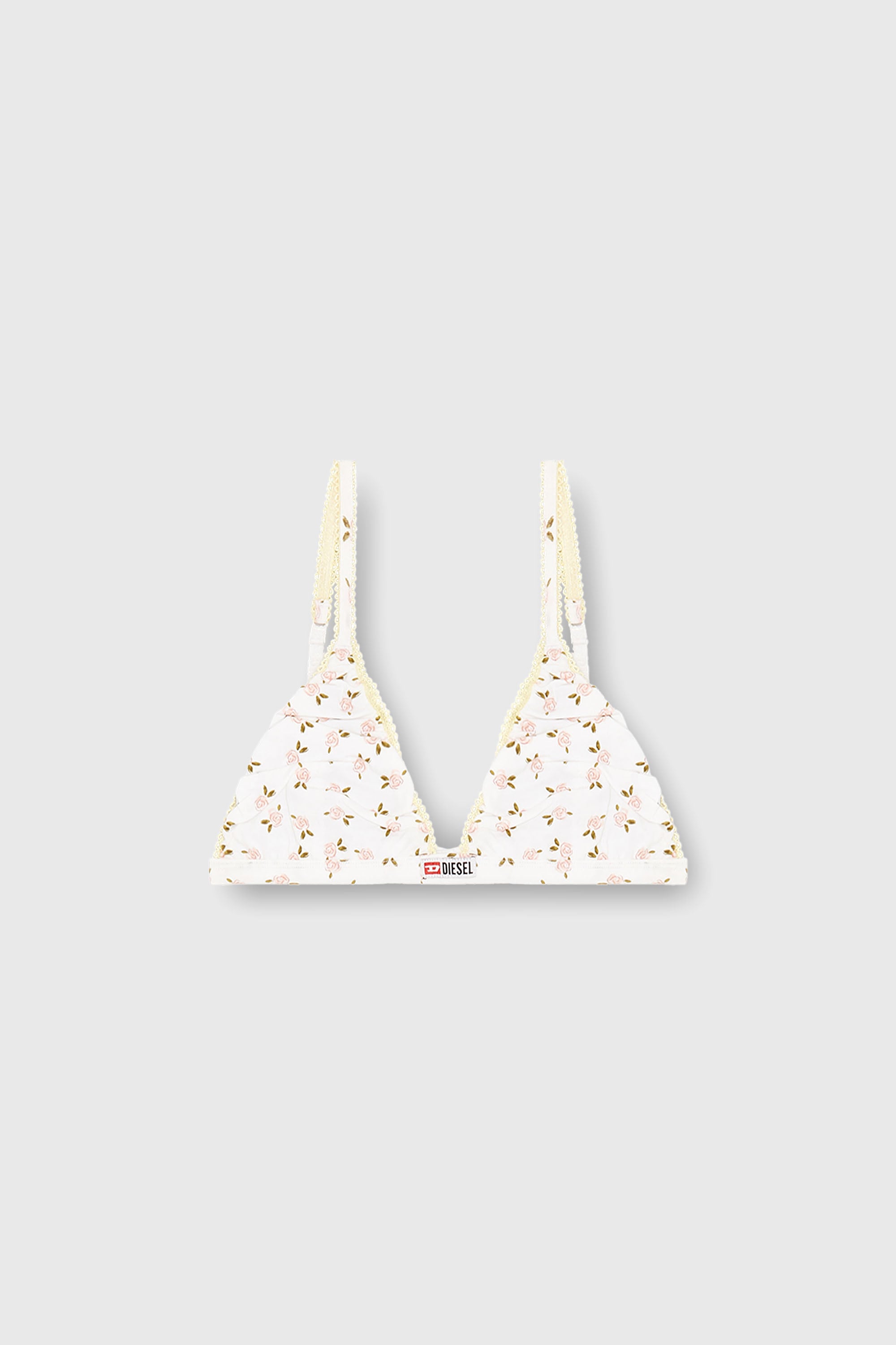 Diesel - JANA-D-CORE, Damen Triangel-BH aus Baumwolle mit all-over Blumenprint in Wei&szlig; - 2