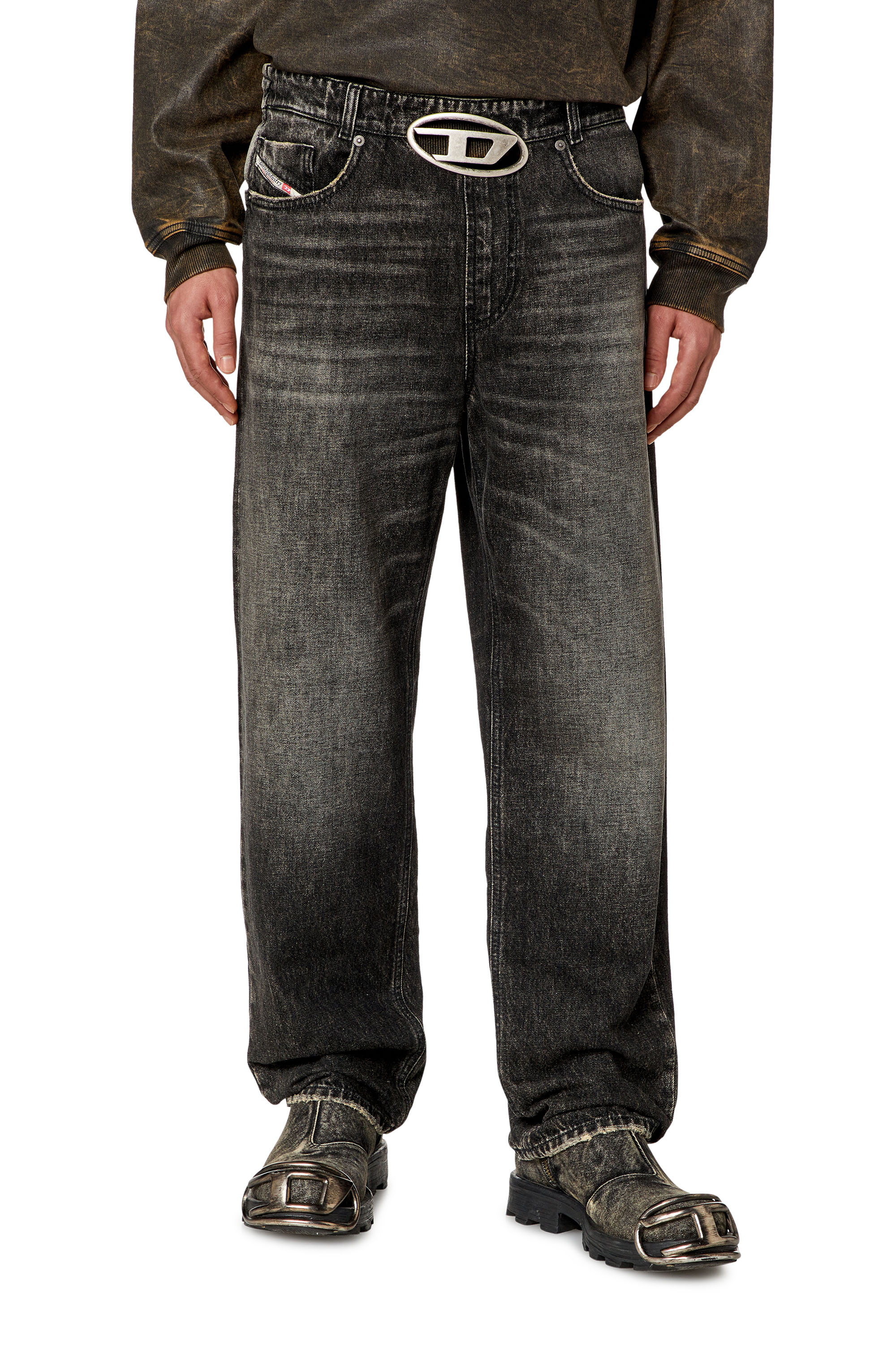 Diesel - Straight Jeans 2010 D-Macs 0JGAE, Schwarz/Dunkelgrau - Image 1