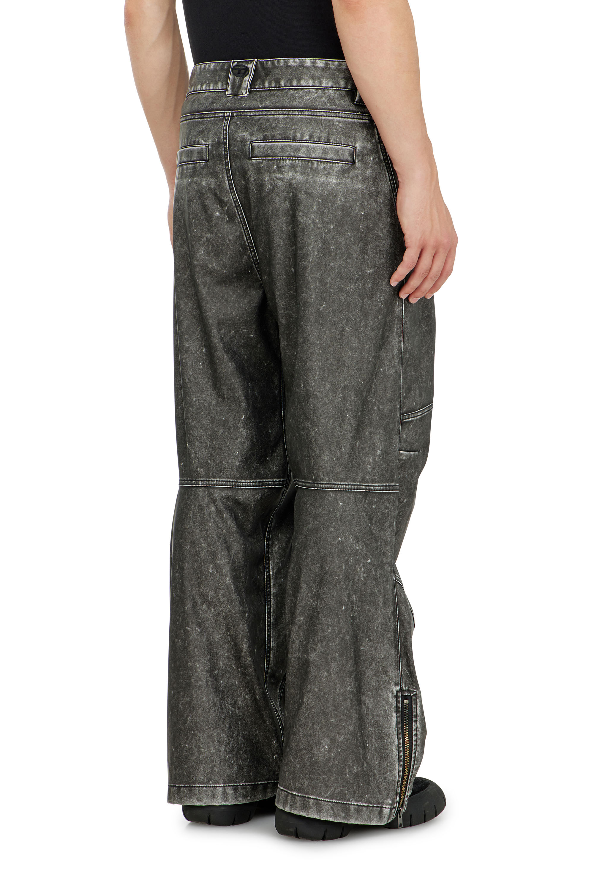 Diesel - P-DELLY-NJCJ, Herren Hose aus Material mit distressed-Effekt in null - 4