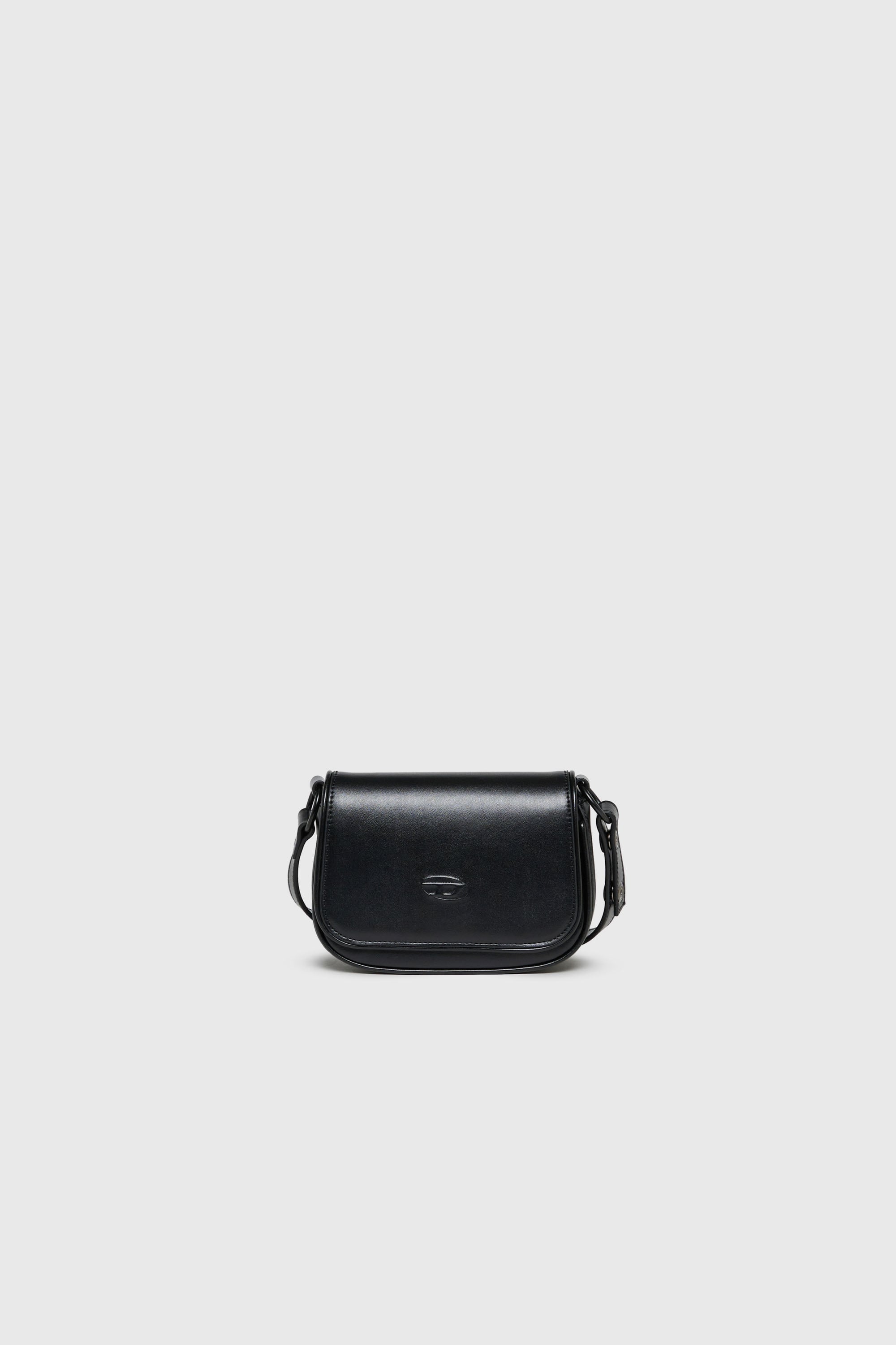 Diesel - WIRT, Woman's WIRT - Crossbody bag with embossed Oval D logo in Black - 1