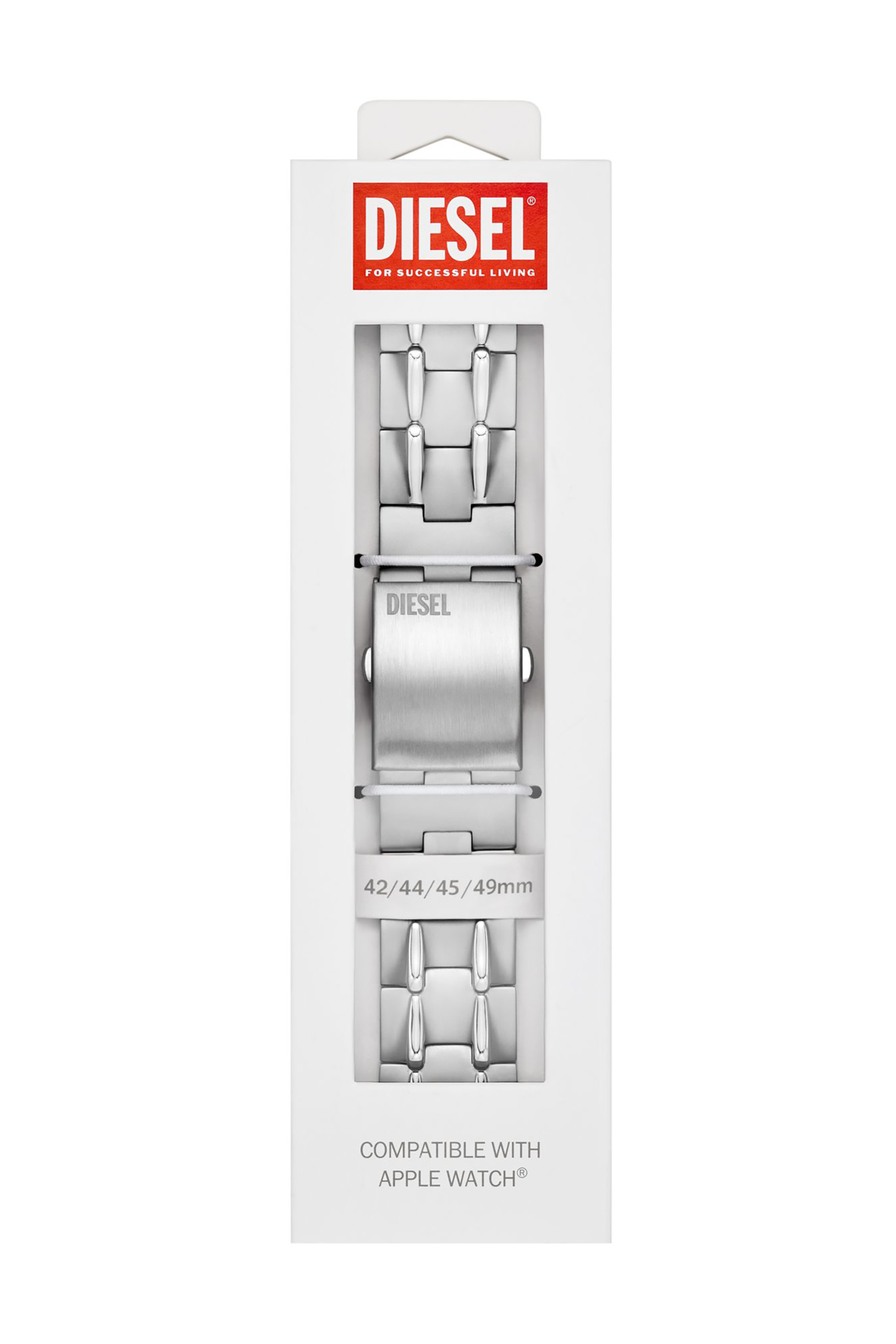 Diesel - DSS0023, Unisex Edelstahlband für Apple Watch®, 42/44/45/49mm in Silber - 2