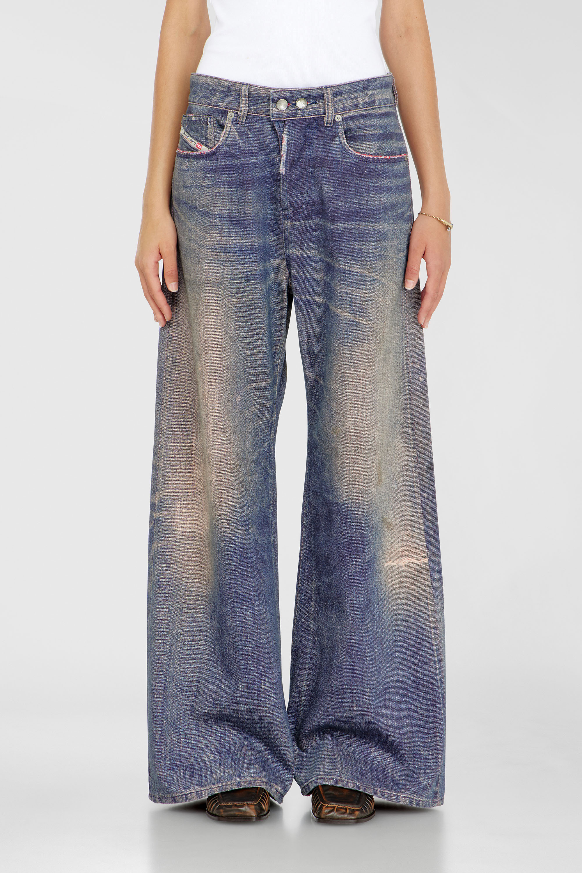 Diesel - Damen Relaxed Jeans 1996 D-Sire 09P95, Dunkelblau - 2