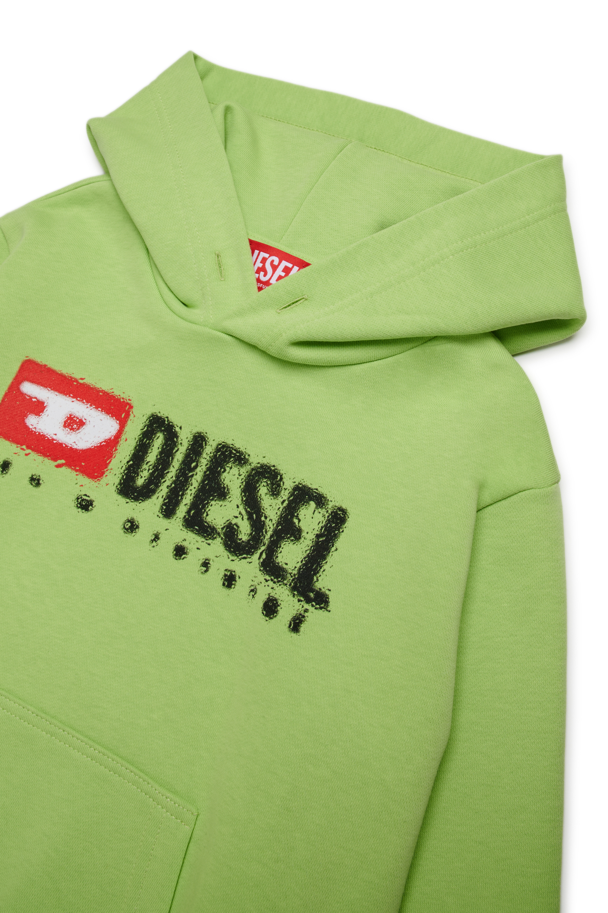 Diesel - SDROPSHOOD OVER, Herren Baumwoll-Sweatshirt mit Logo-Print in Grün - 3
