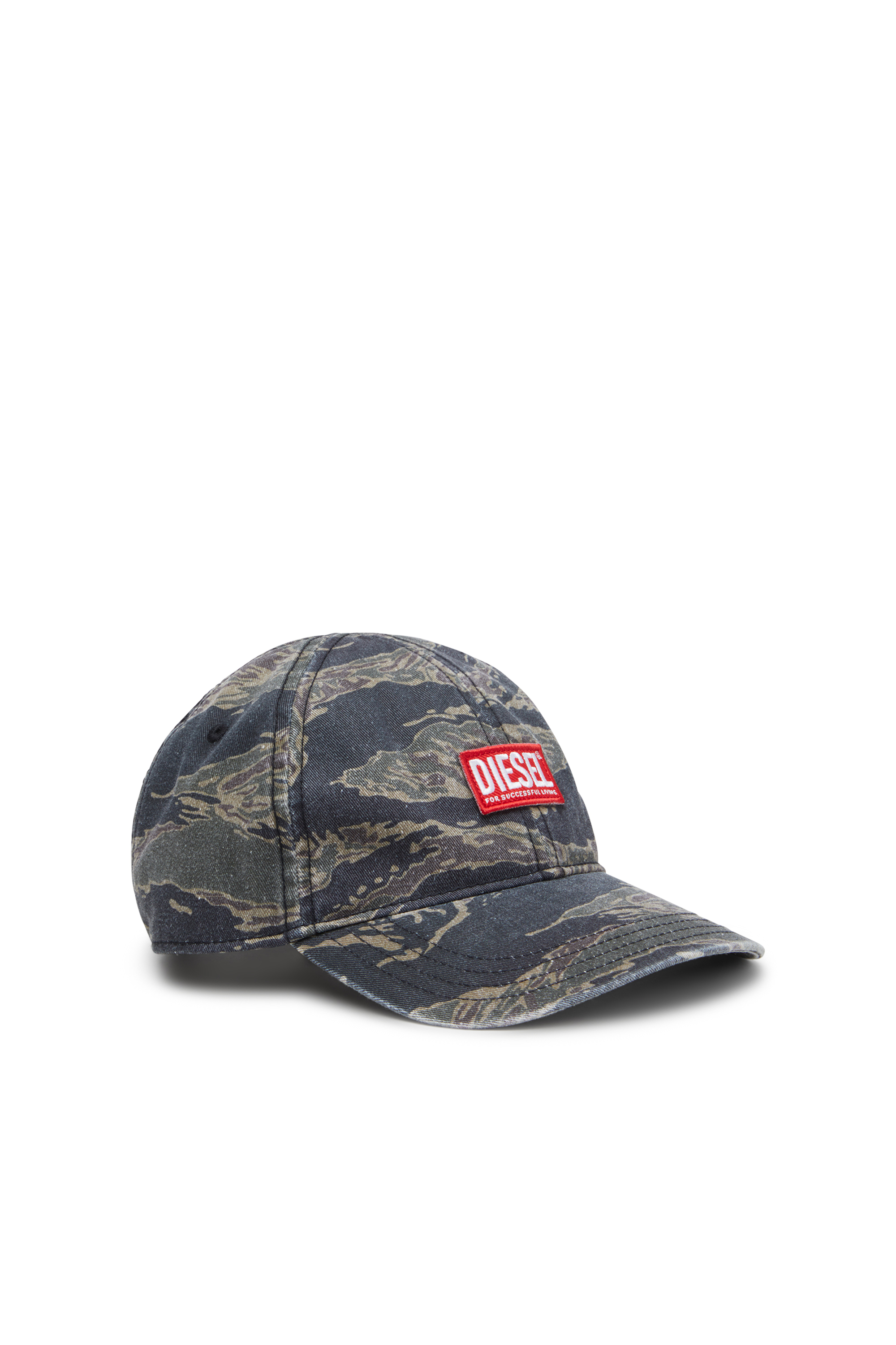 Diesel - C-VADO, Herren Basecap mit Camouflage-Print in Grün - 1