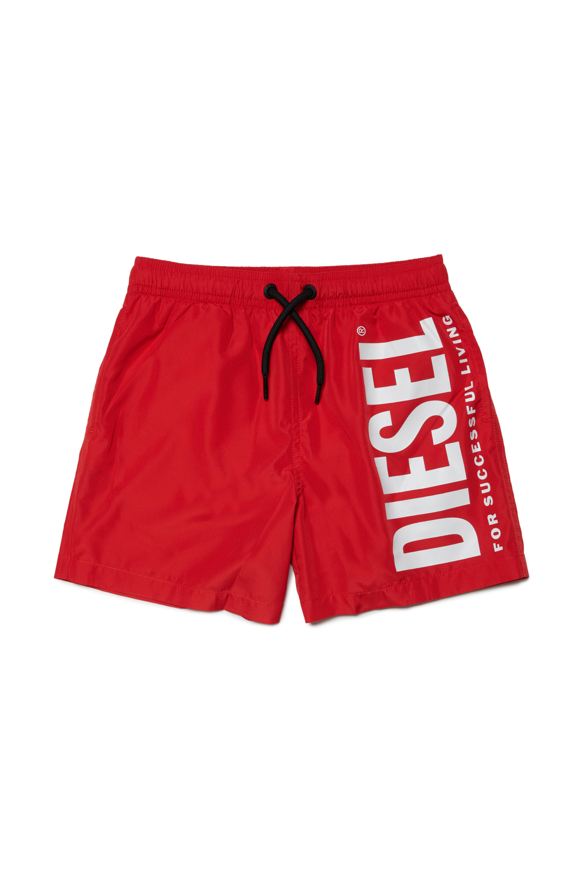 Diesel - MGIULLO, Man Swim shorts with maxi logo in Red - Image 1