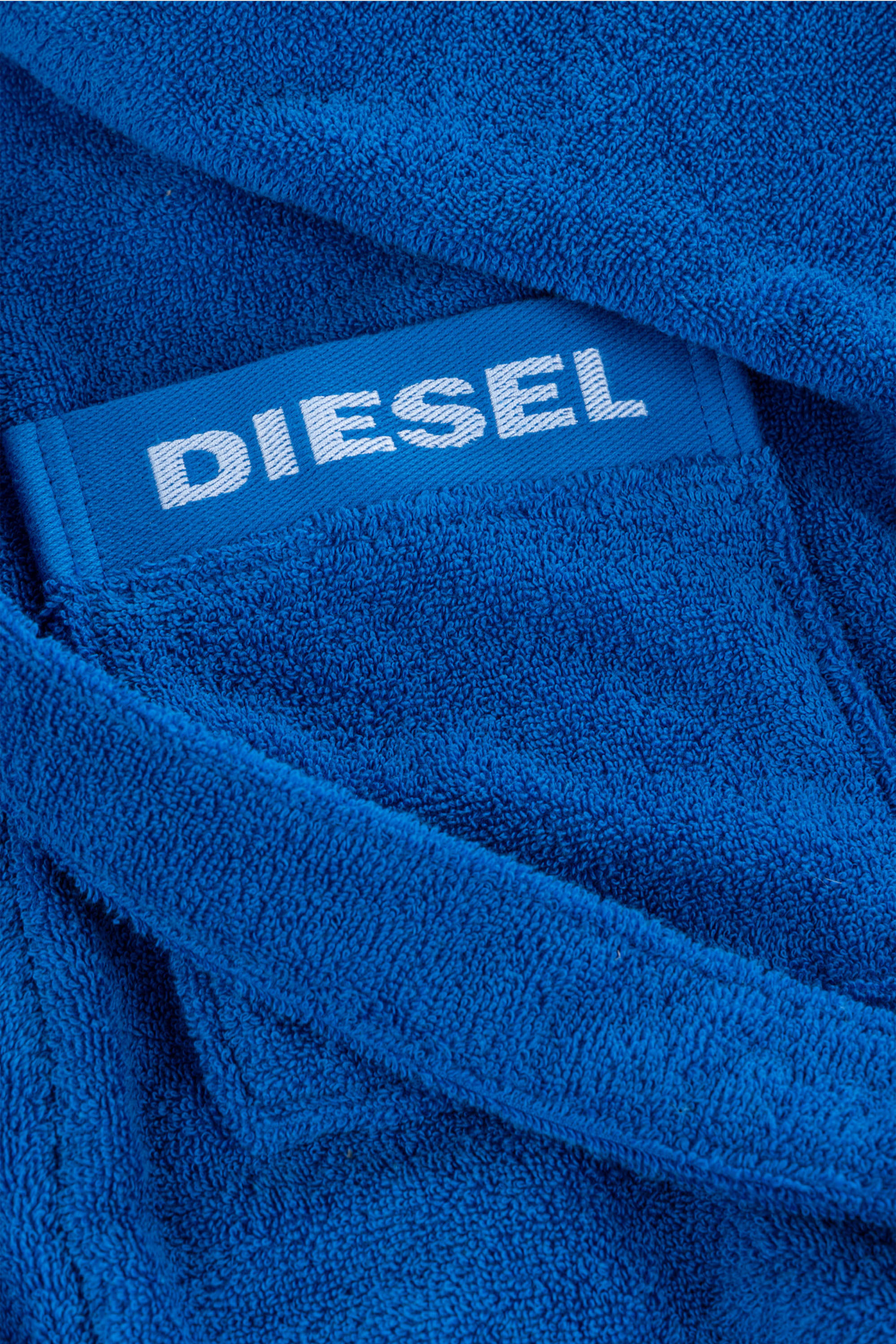 Diesel - 1015102 LOGO-COTTON BATHROBE SIZE S BLUE, Unisex Bademantel aus Baumwoll-Frottee, Gr&ouml;&szlig;e S in Blau - 2