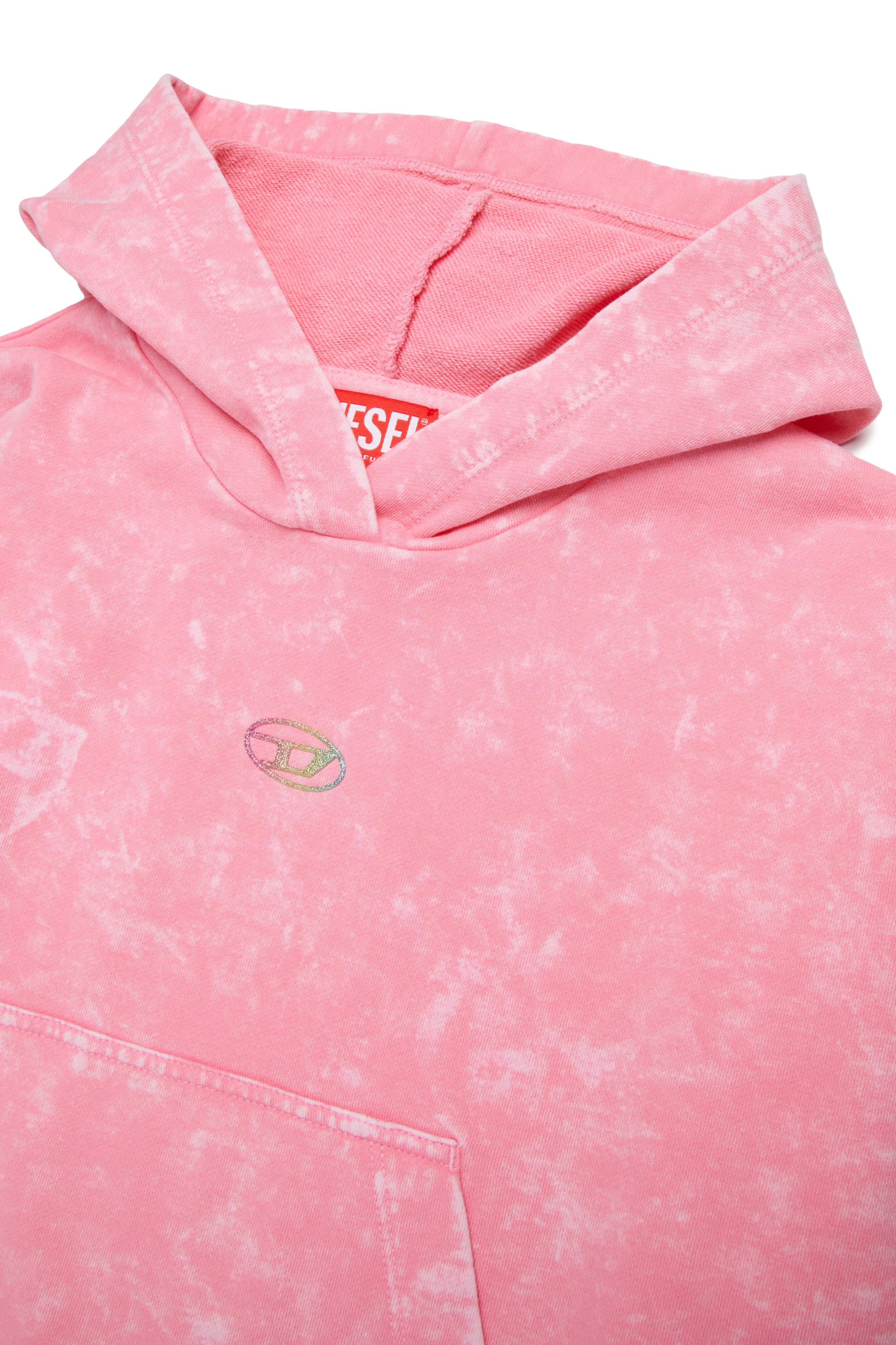 Diesel - SALIA, Damen Hoodie aus Baumwolle mit Washed-Effekt in Rosa - 3