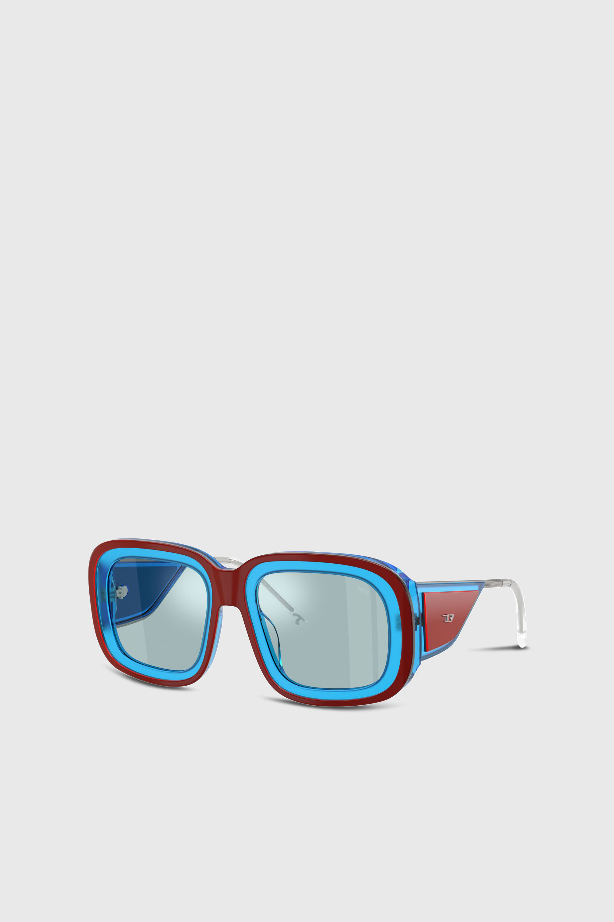 Diesel - 0DL2015U, Unisex Quadratische Sonnenbrillen in Braun/Blau - 2
