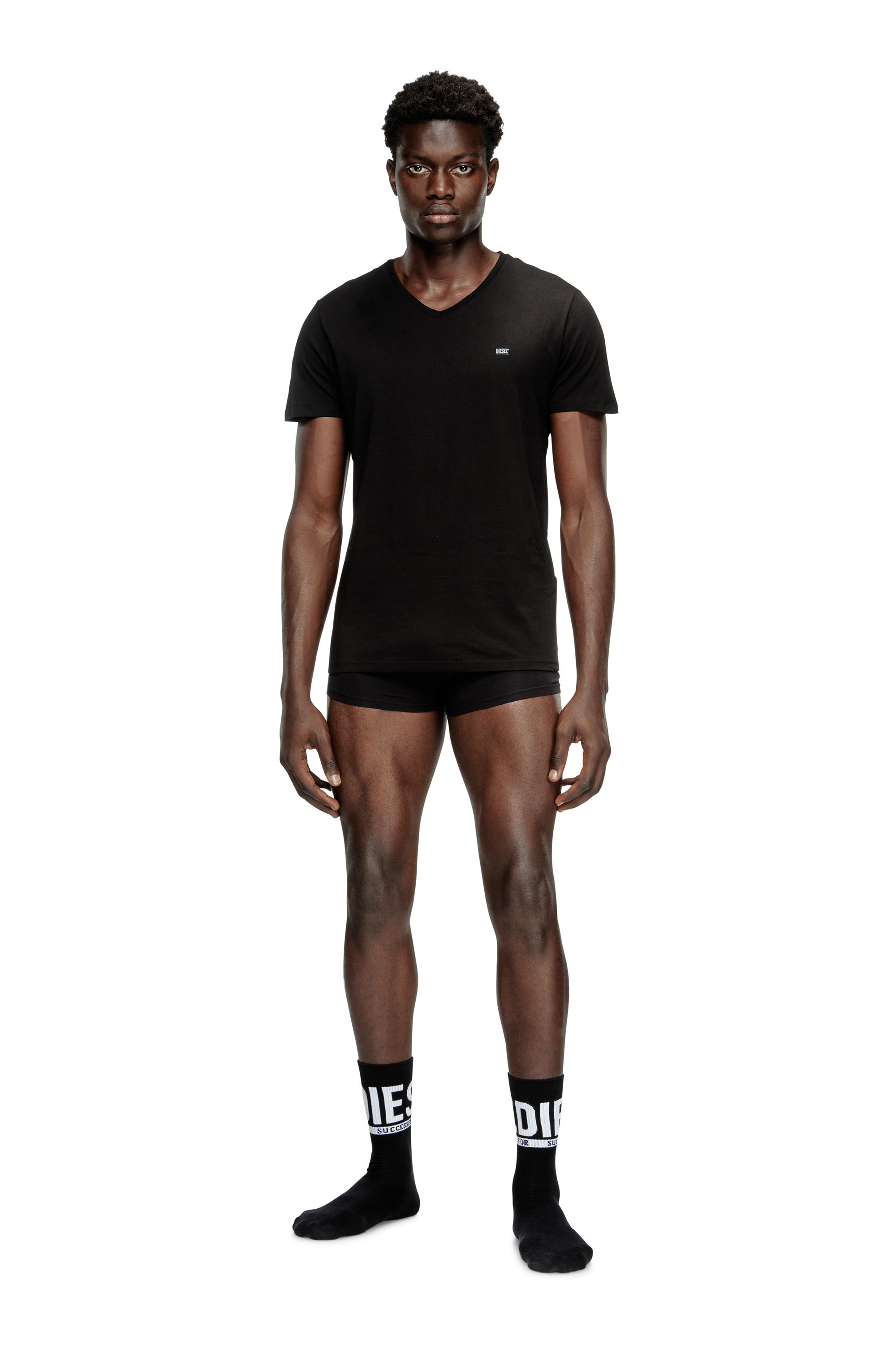 Diesel - UMTEE-MICHAEL3PACK, Herren T-Shirts mit V-Ausschnitt im Dreierpack in Schwarz - 1