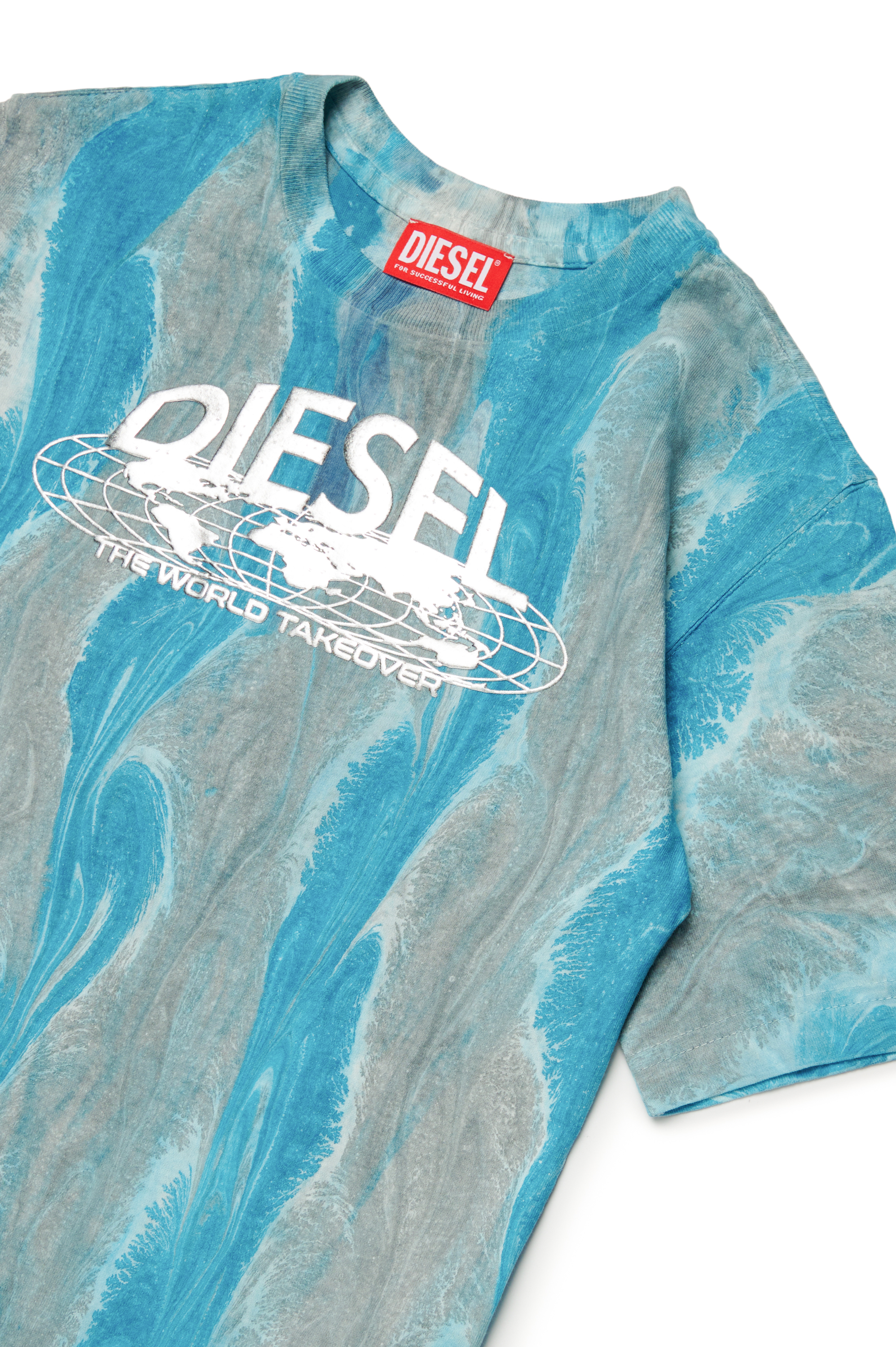 Diesel - TWASHL2 OVER, Unisex T-Shirt mit Wellen-Muster in Bunt - Image 3