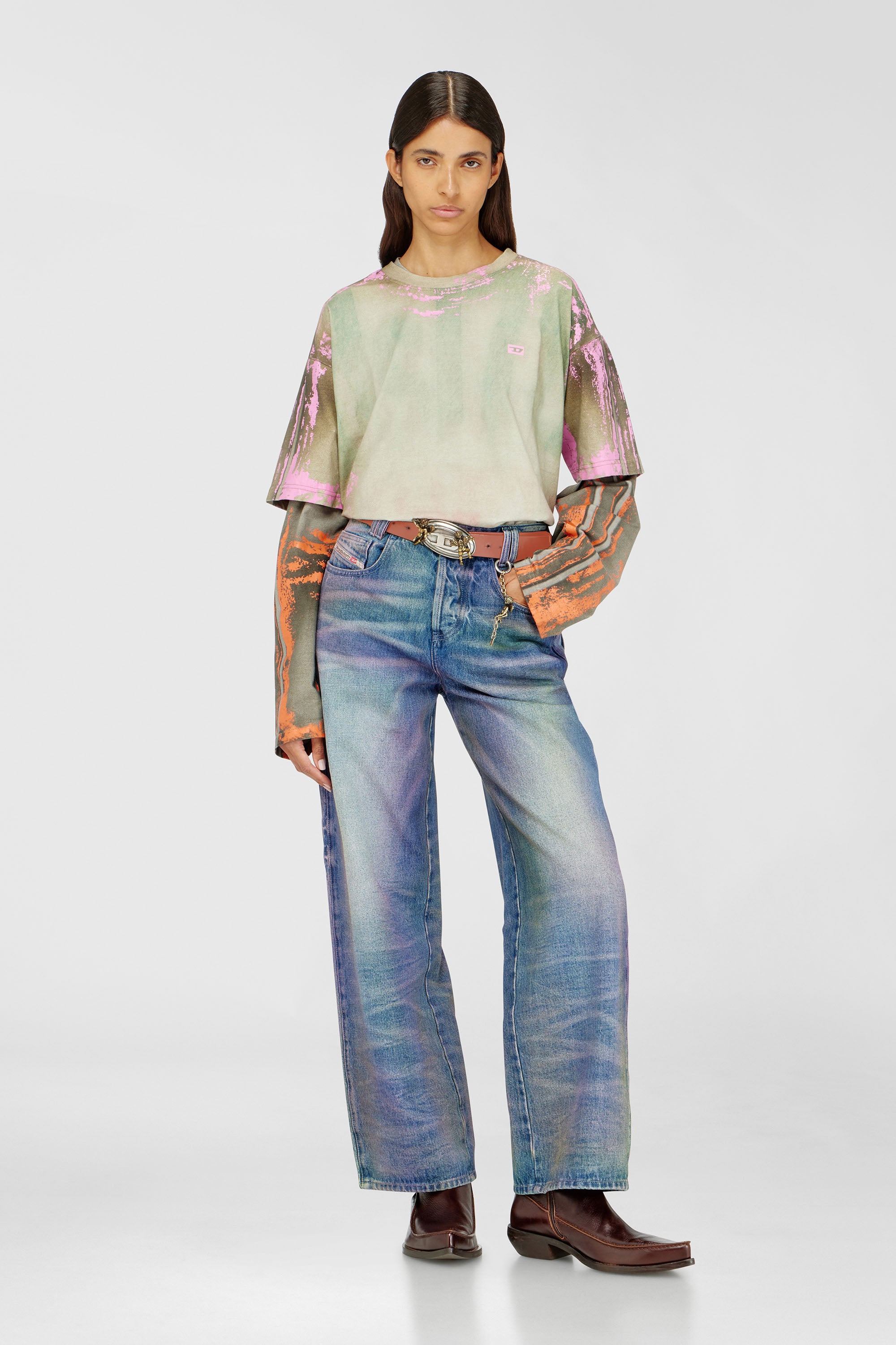 Diesel - Unisex Relaxed Jeans 1982 D-Hakou 007FW, Mittelblau - 1