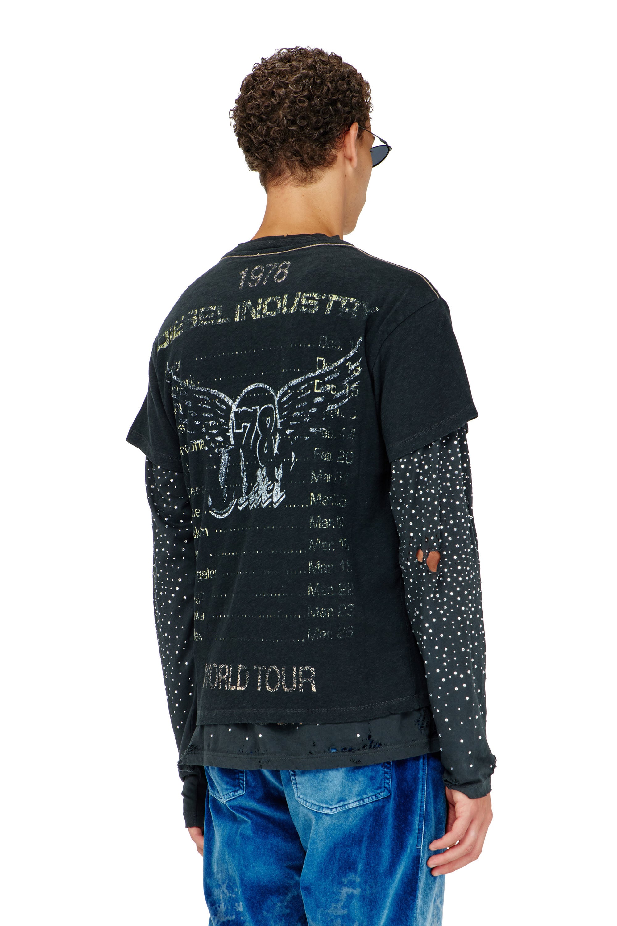 Diesel - T-GERIO-A, Herren T-Shirt aus Baumwolle-Hanf mit Konzertgrafik in null - 4