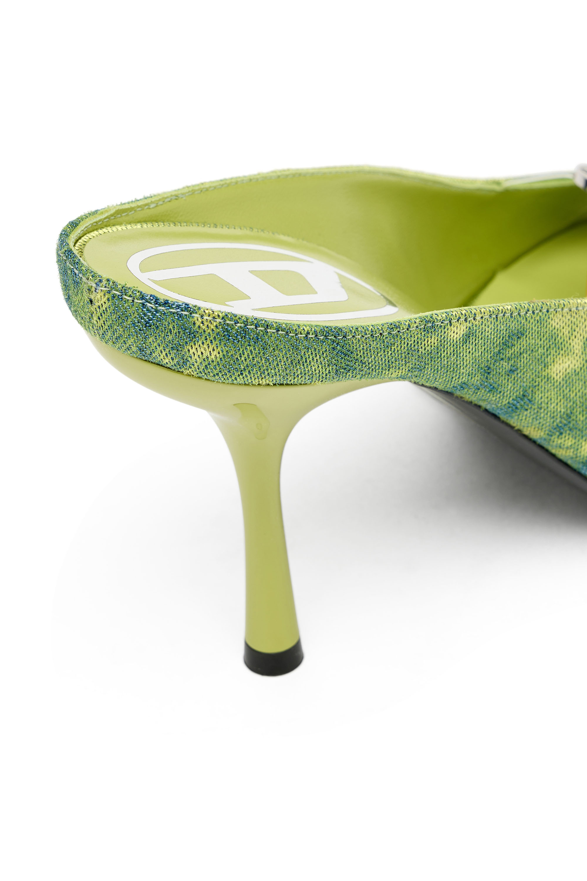 Diesel - D-DIAM'S SA 90, Damen D-Diam's-High Denim-Pantolette mit schwebendem Oval D in null - 6