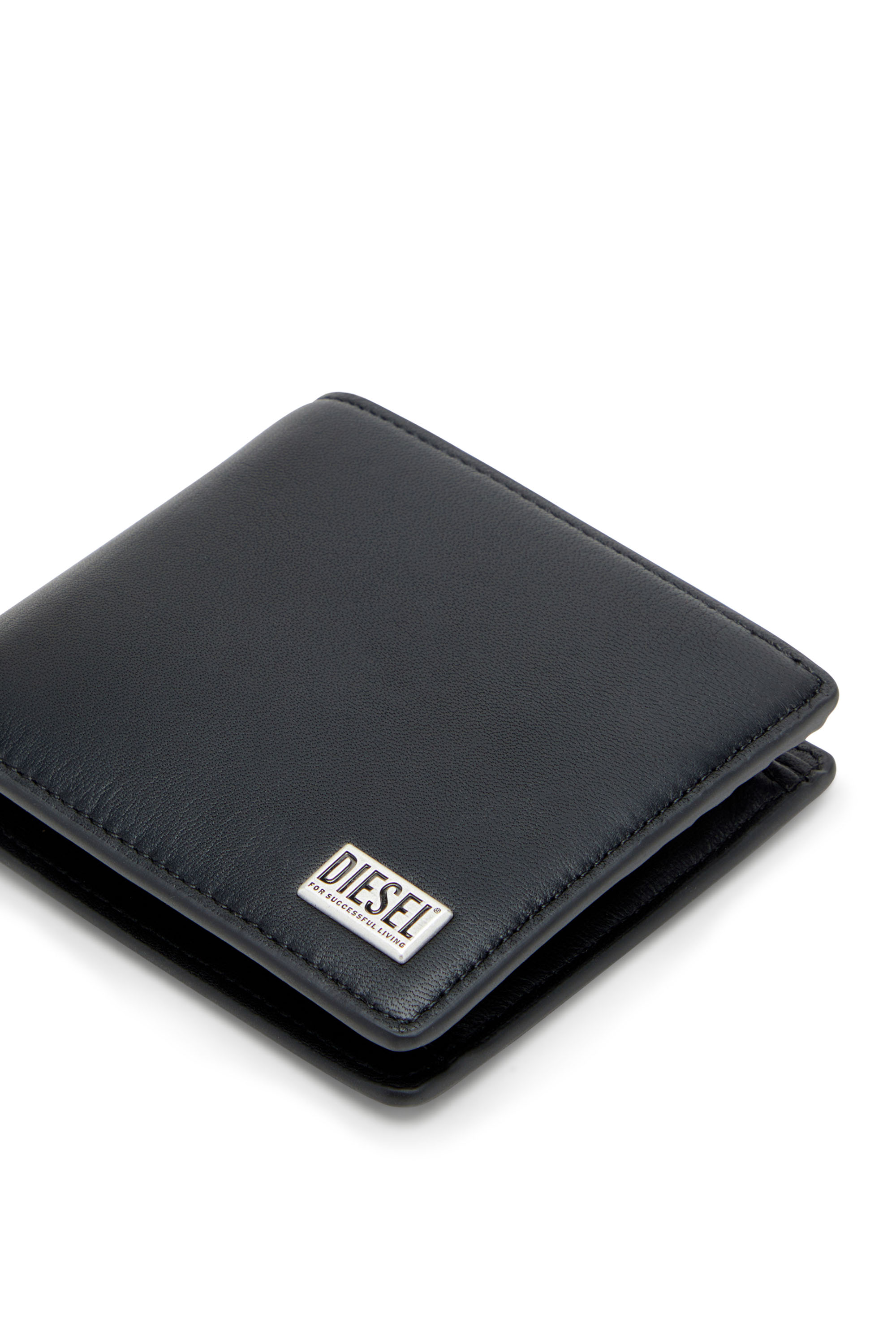 Diesel - BISCOTTO BI FOLD COIN S 3D, Herren Portemonnaie im Faltdesign aus semi-glänzendem Leder in null - 4