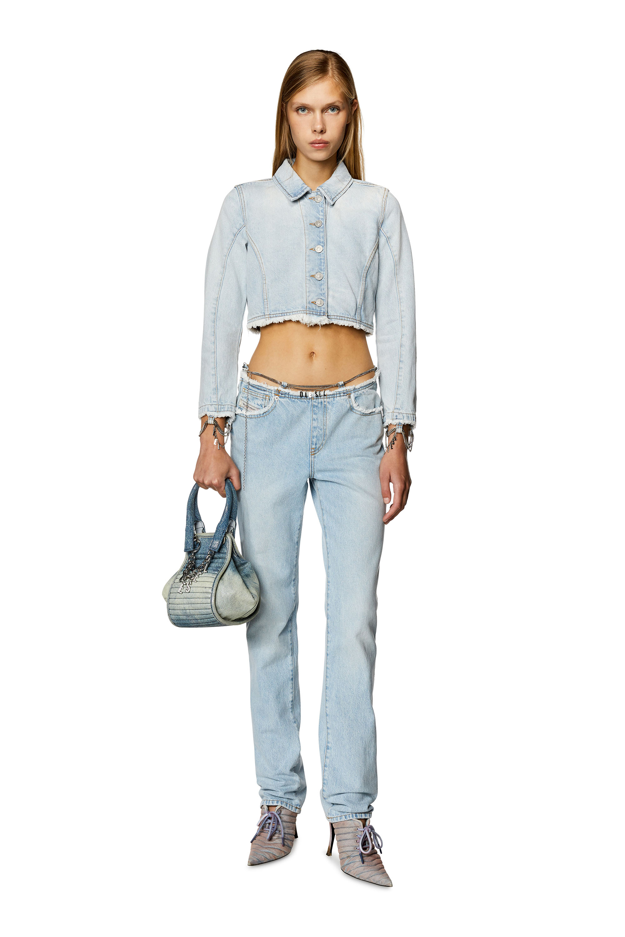 Diesel - Straight Jeans 2002 0NLAA, Hellblau - Image 1