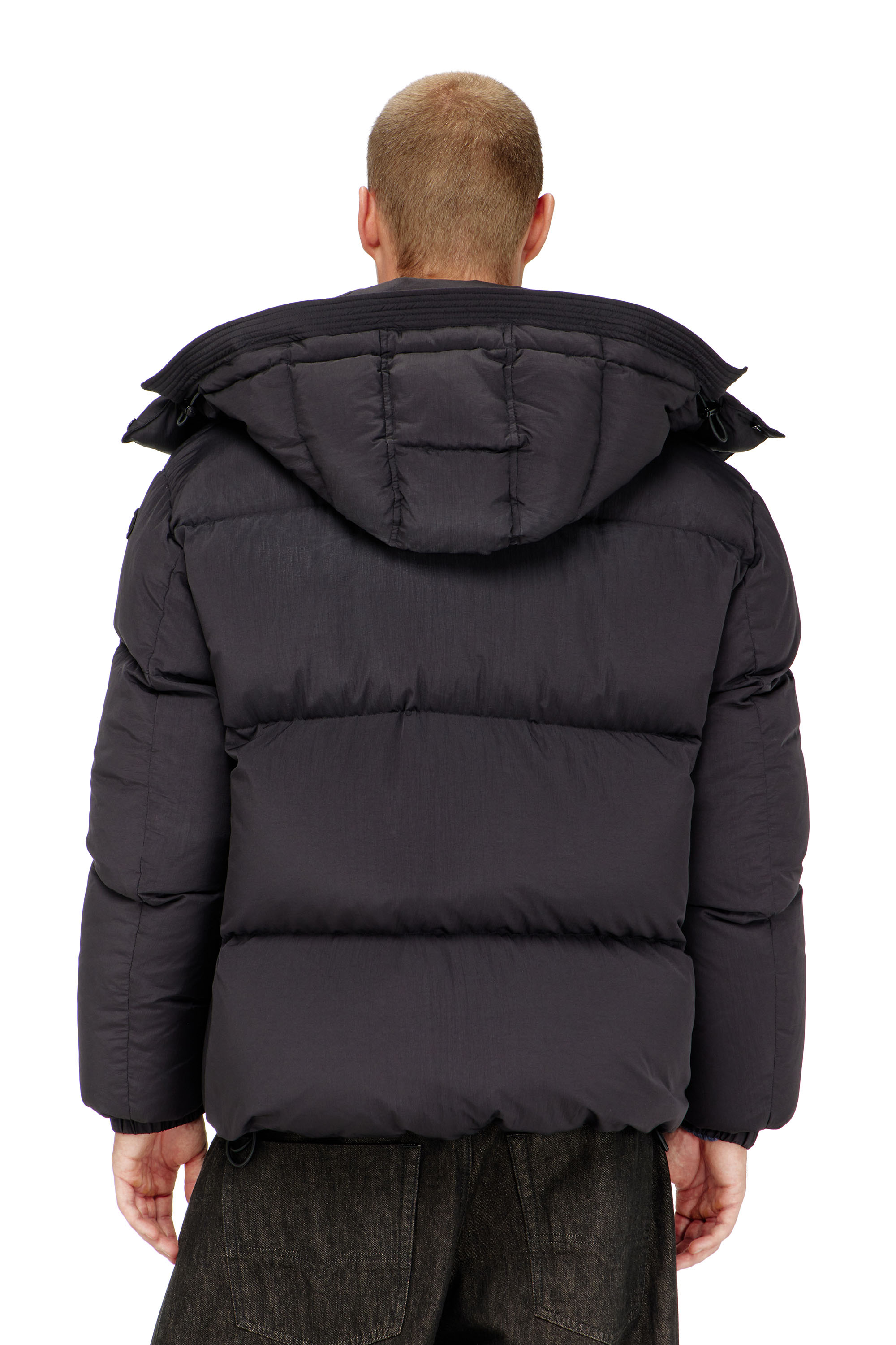Diesel - W-ROLFYS-WRD, Herren Gesteppte Daunenjacke aus ViralOff&reg; Taslan in Dunkelgrau - 4
