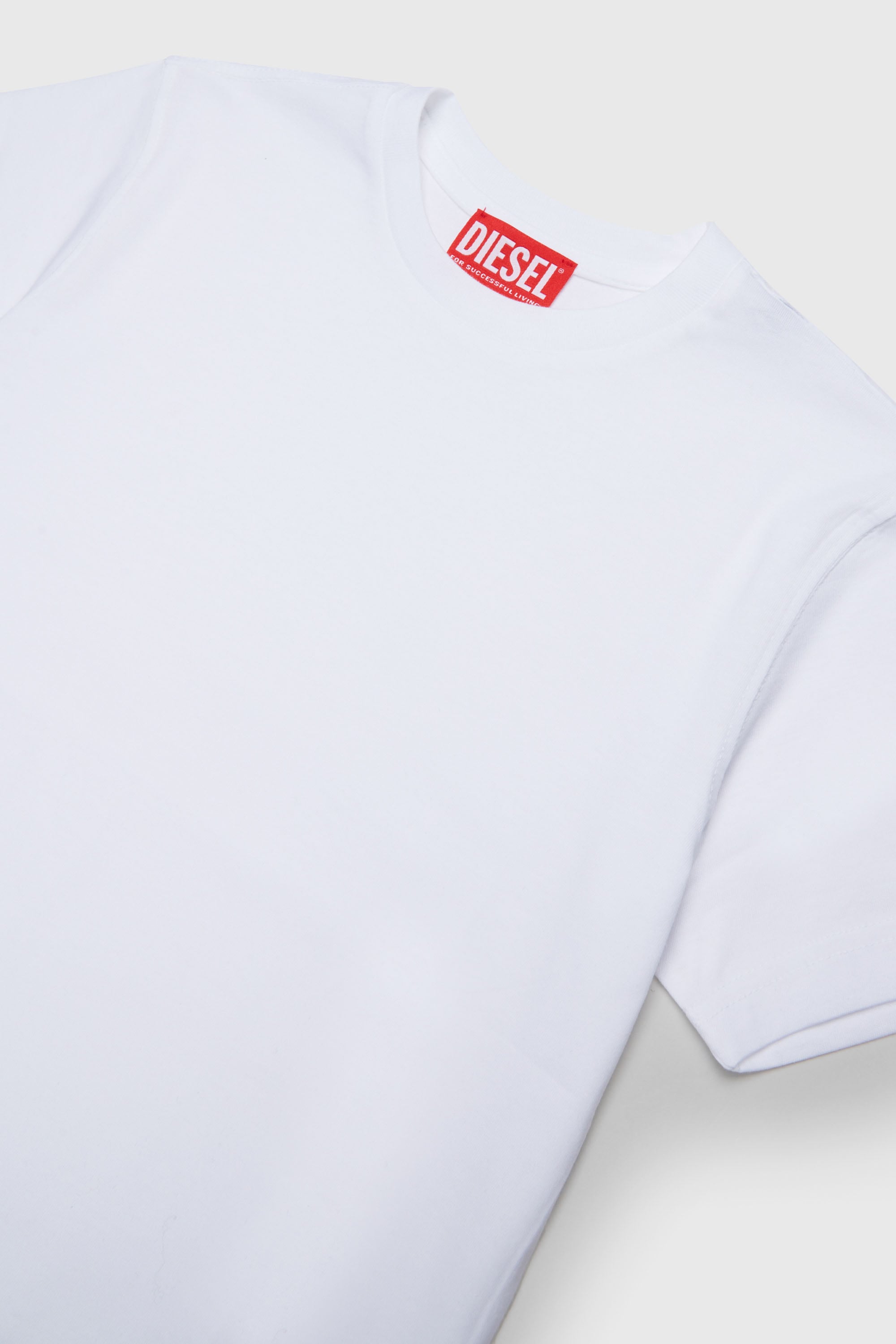 Diesel - TPRES, Herren T-Shirt mit abgeschnittenem Logo in Wei&szlig; - 3