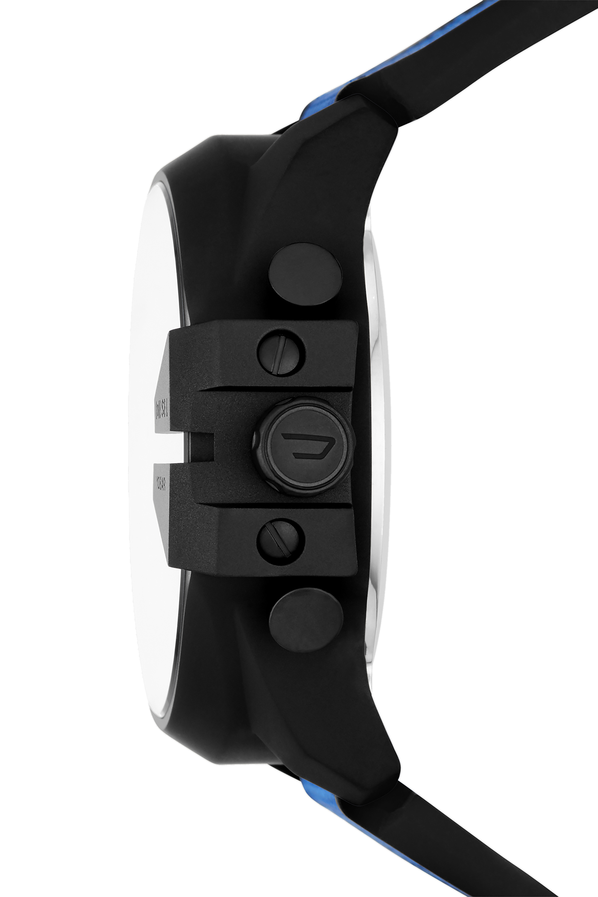 Diesel - DZ4550, Herren Mega Chief-Armbanduhr mit Analog-Digital-Uhrwerk und blauem Armband aus Nylon und Silikon in Blau - 3