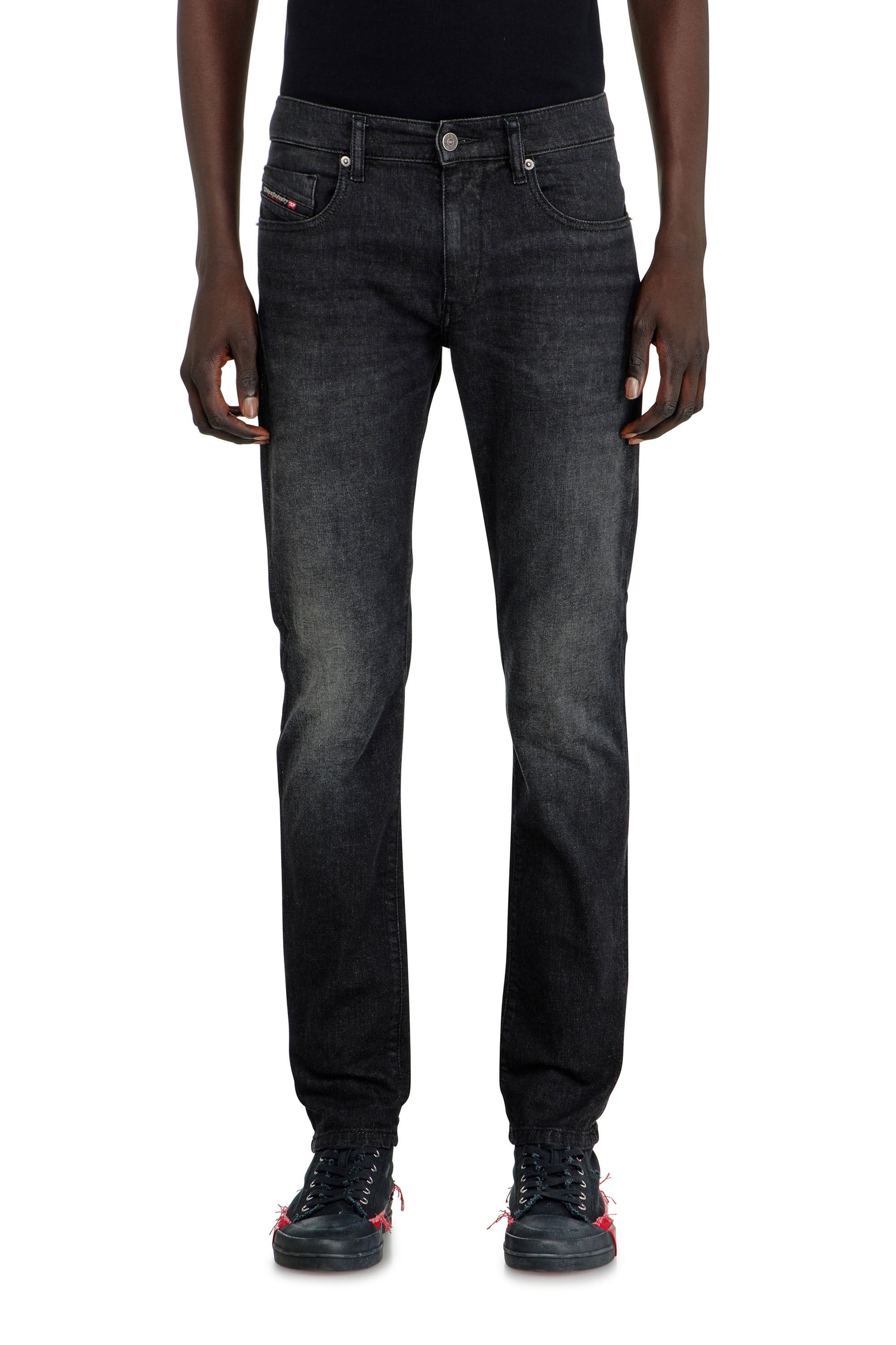 Diesel - Herren Slim Jeans 2019 D-Strukt 0DBDT, Schwarz/Dunkelgrau - 4