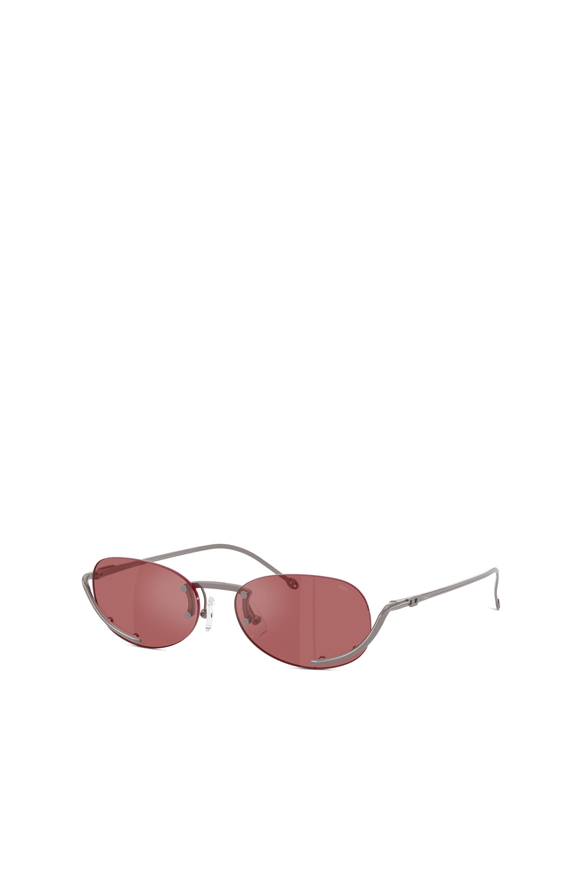 Diesel - 0DL1004, Unisex Ovaler Modell Brille in Rot - 4