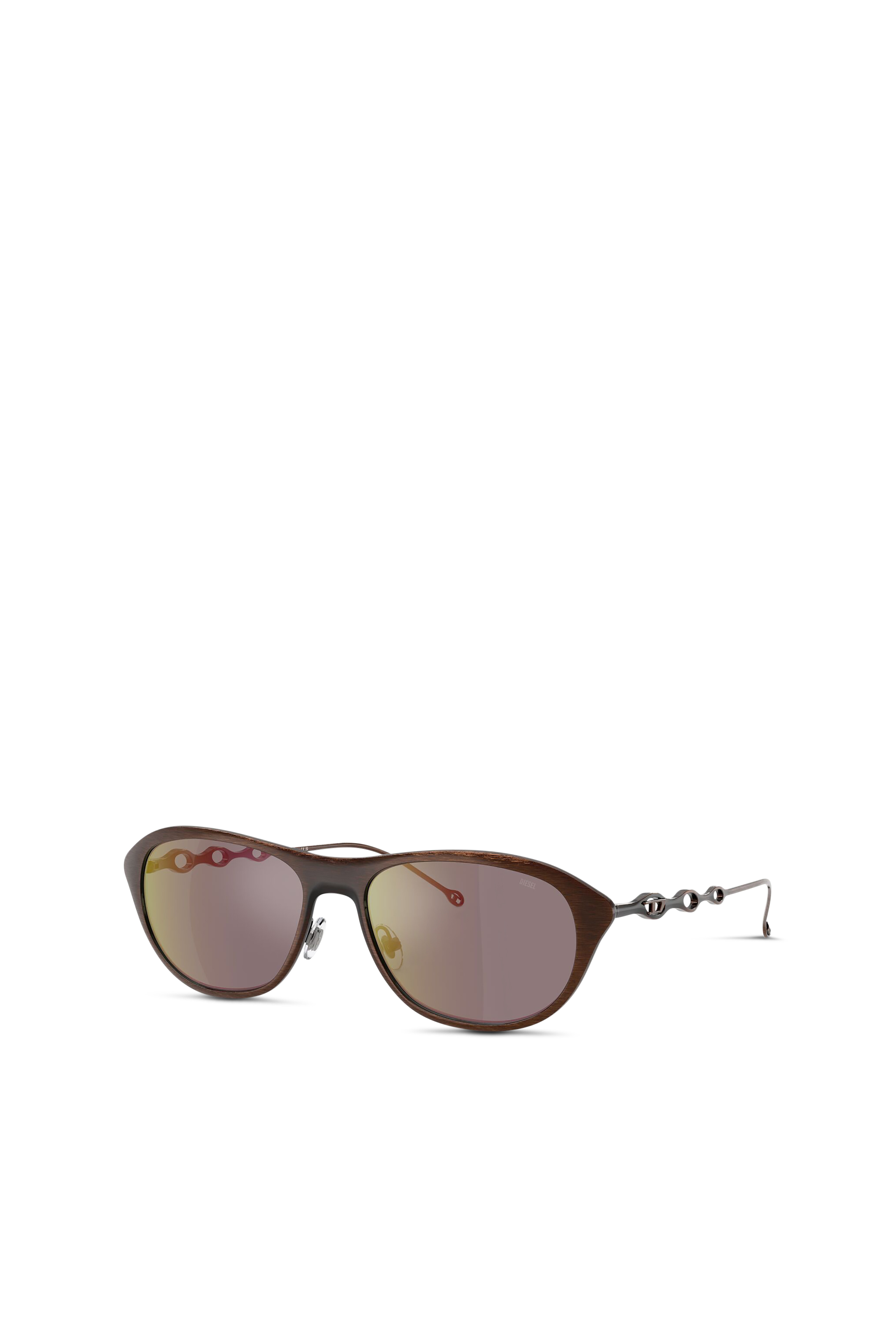 Diesel - 0DL1011, Unisex Rechteckige Sonnenbrille in Gold - 5