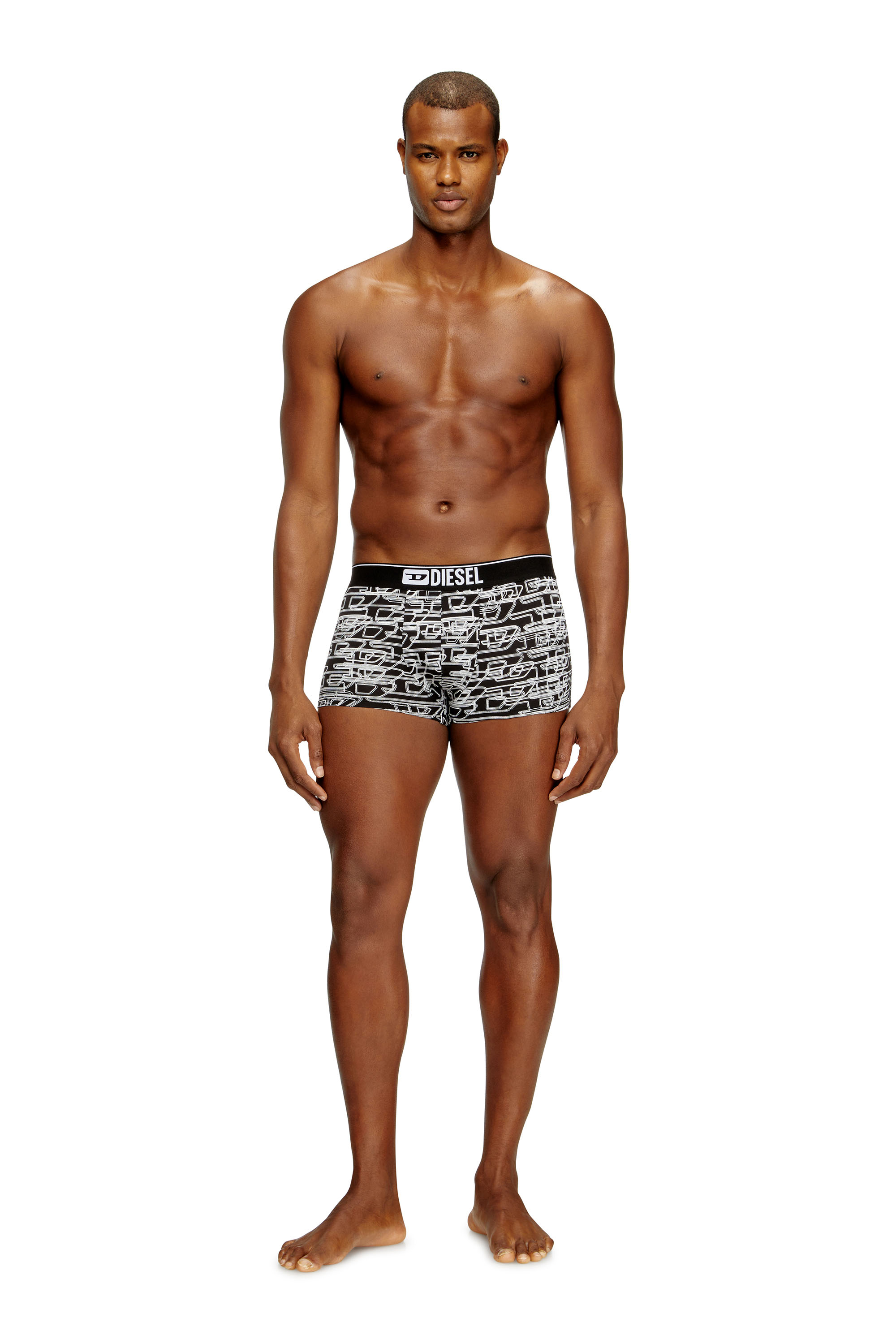 Diesel - DAMIEN-D-BOX-3PACK, Herren 3er-Pack Boxershorts aus Stretch-Baumwolle mit Logo in Schwarz/Weiss - 1