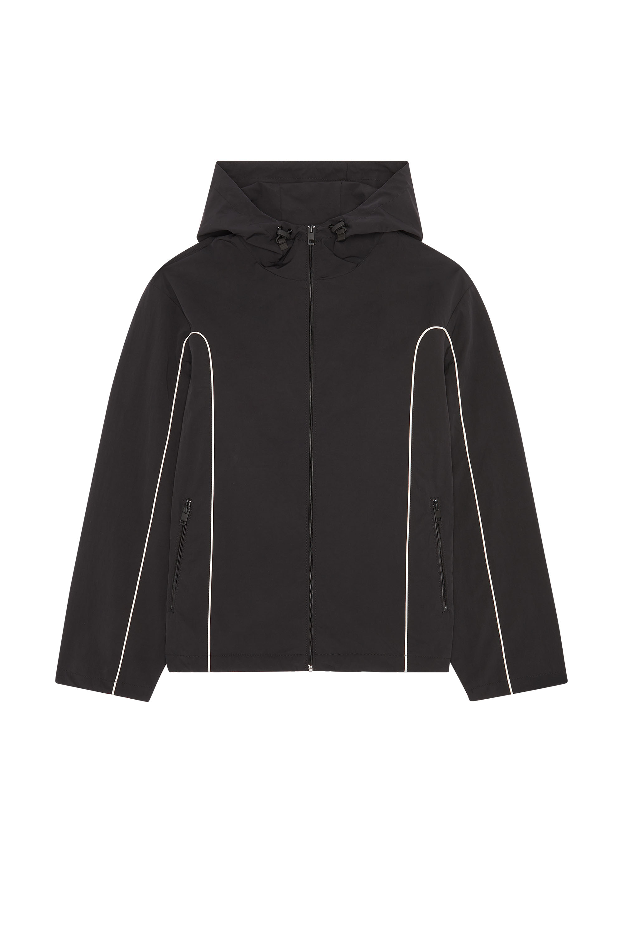 Diesel - J-HIVESSIN, Herren Windjacke mit Kontrastpaspelierung in Schwarz - 2