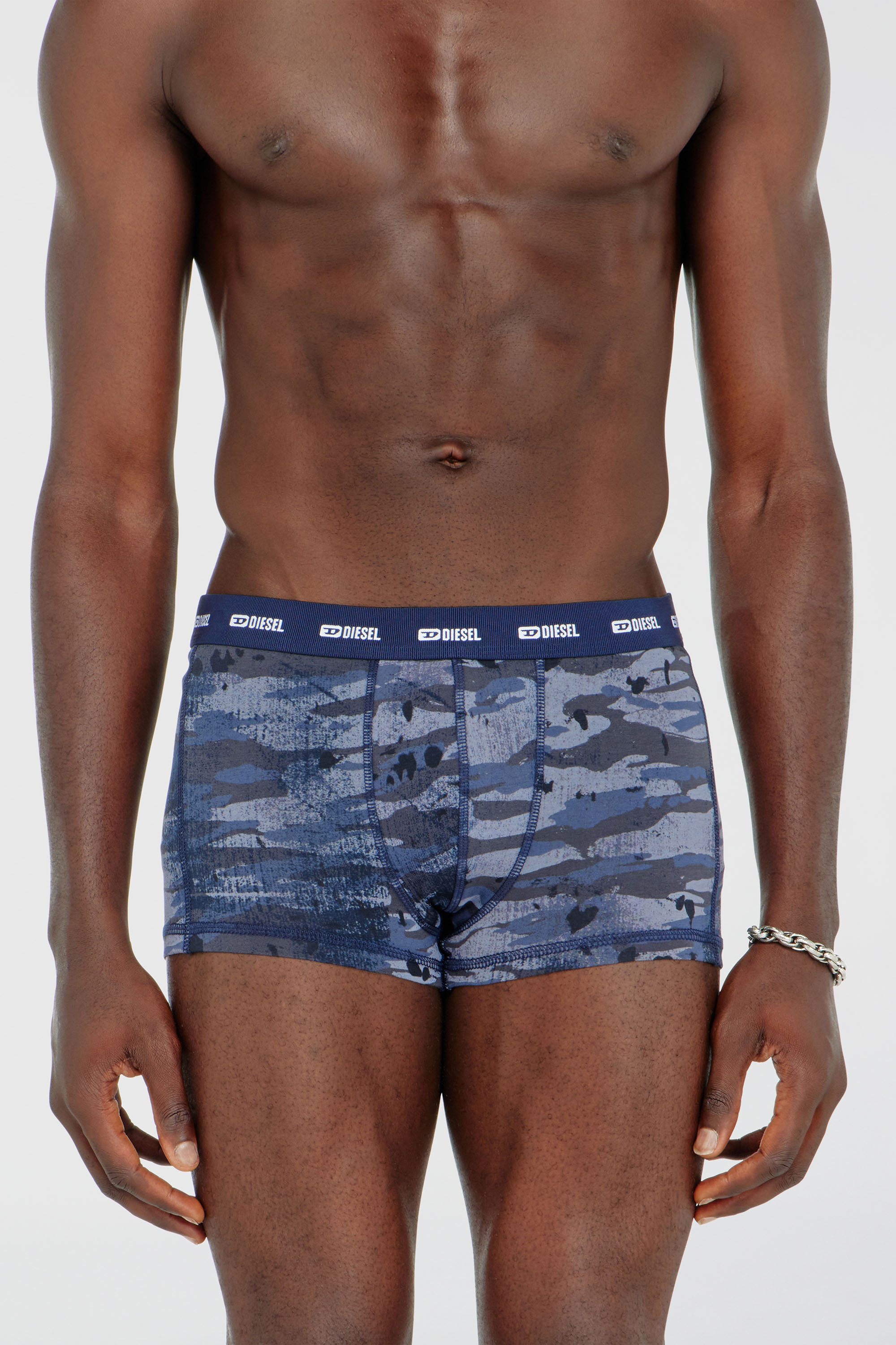 Diesel - DAMIEN-UTLT-3PACK, Herren Einfarbige und Camouflage Retropants im Dreierpack in Blau/Schwarz - 2